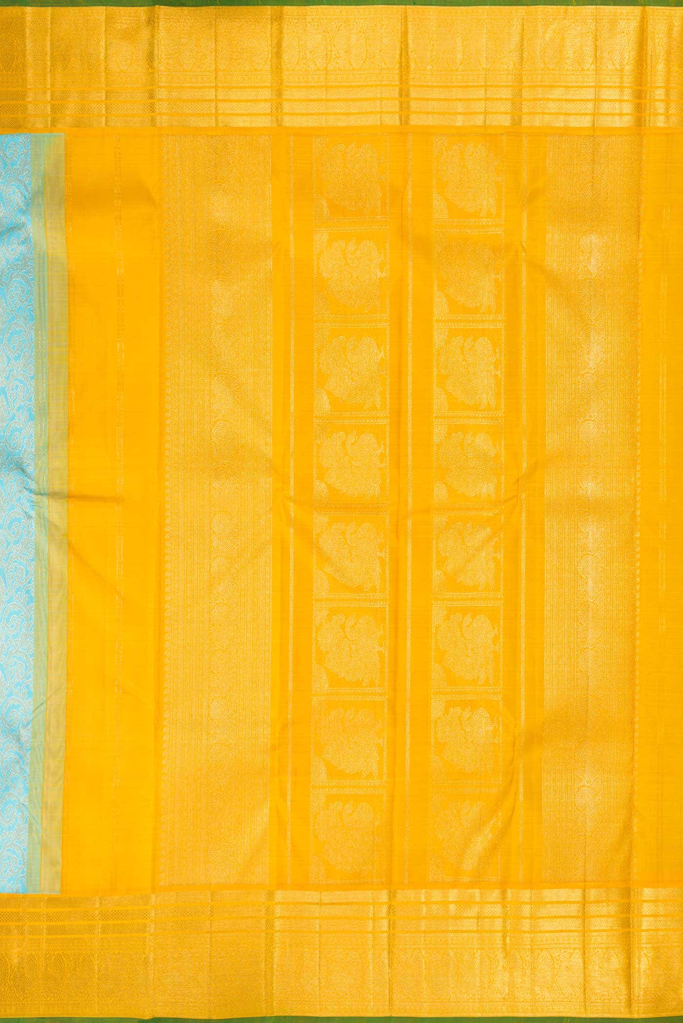 Sky Blue Dual Tone Kanchipuram Silk Saree