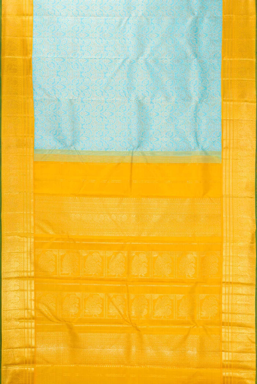 Sky Blue Dual Tone Kanchipuram Silk Saree