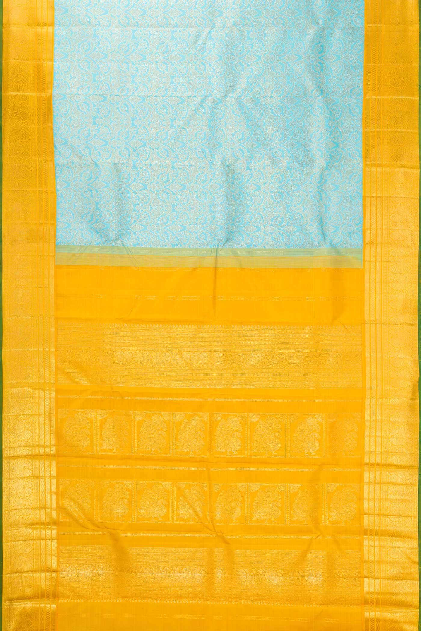 Sky Blue Dual Tone Kanchipuram Silk Saree