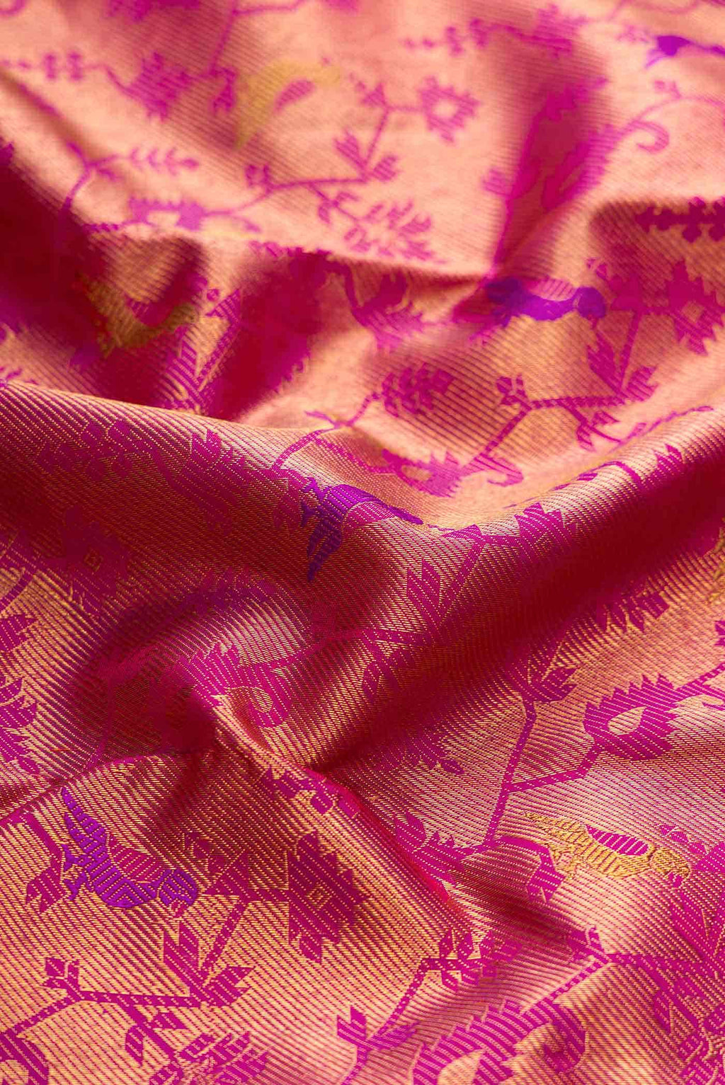 Purple Dual Tone Kanchipuram Silk Saree