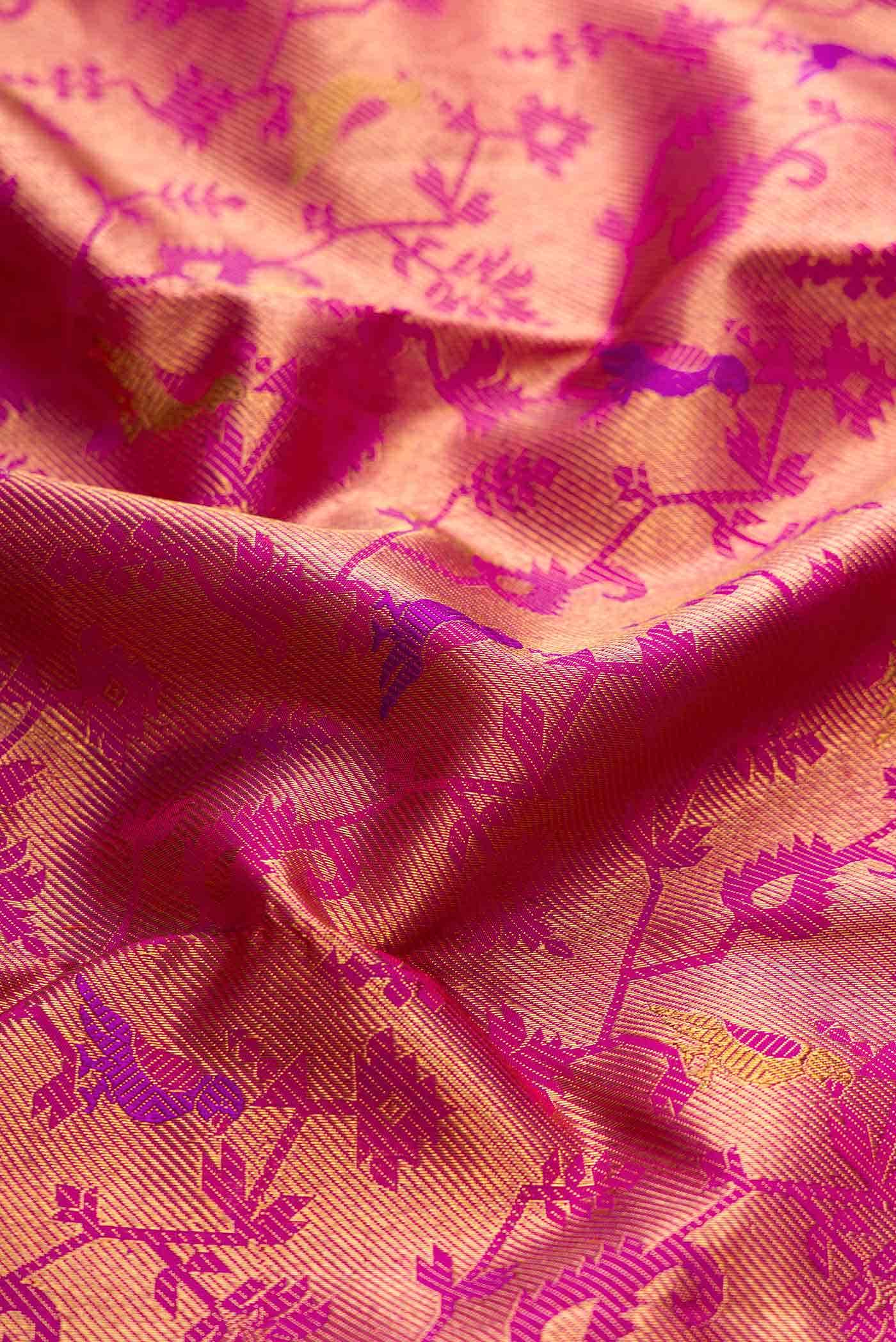 Purple Dual Tone Kanchipuram Silk Saree