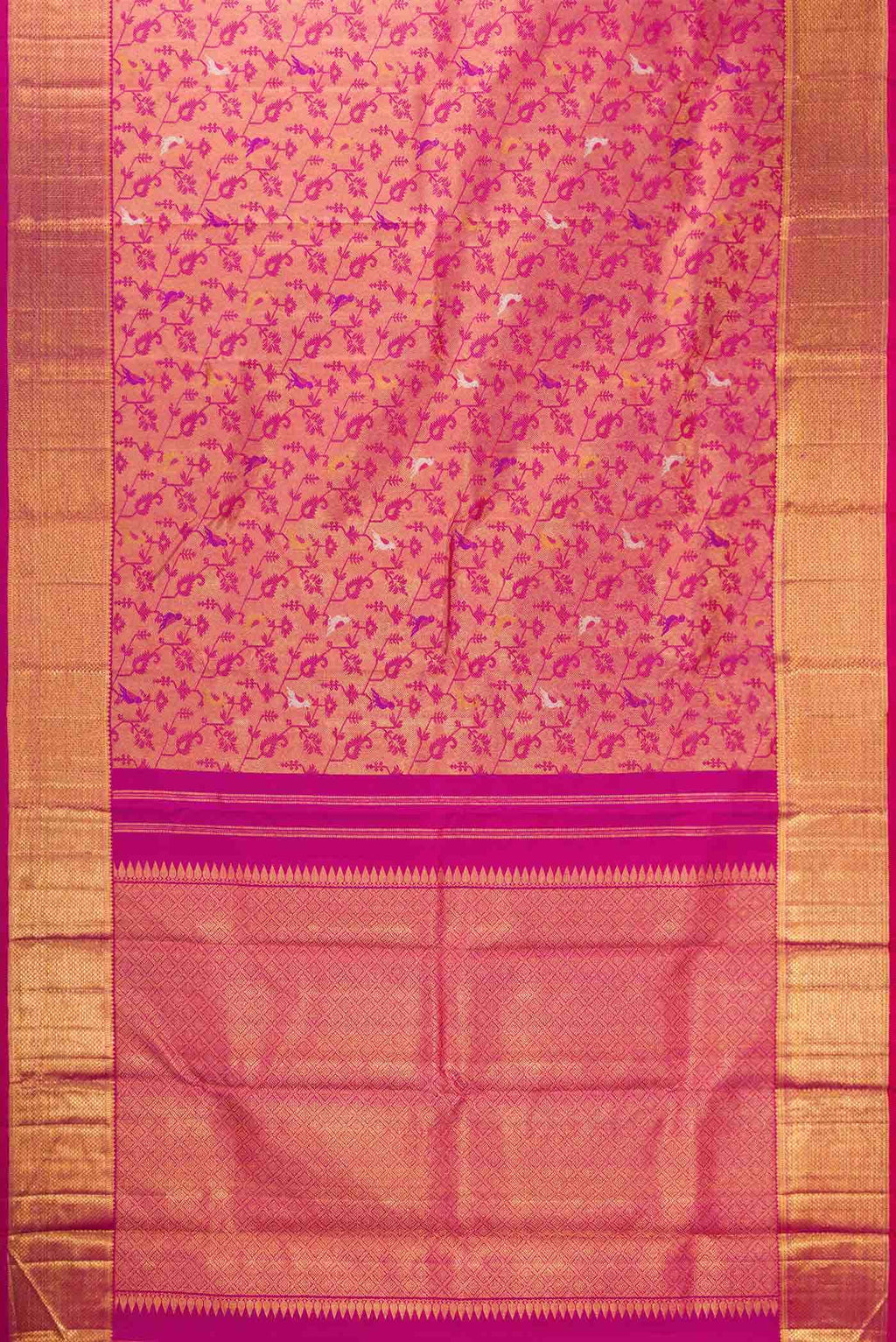 Purple Dual Tone Kanchipuram Silk Saree