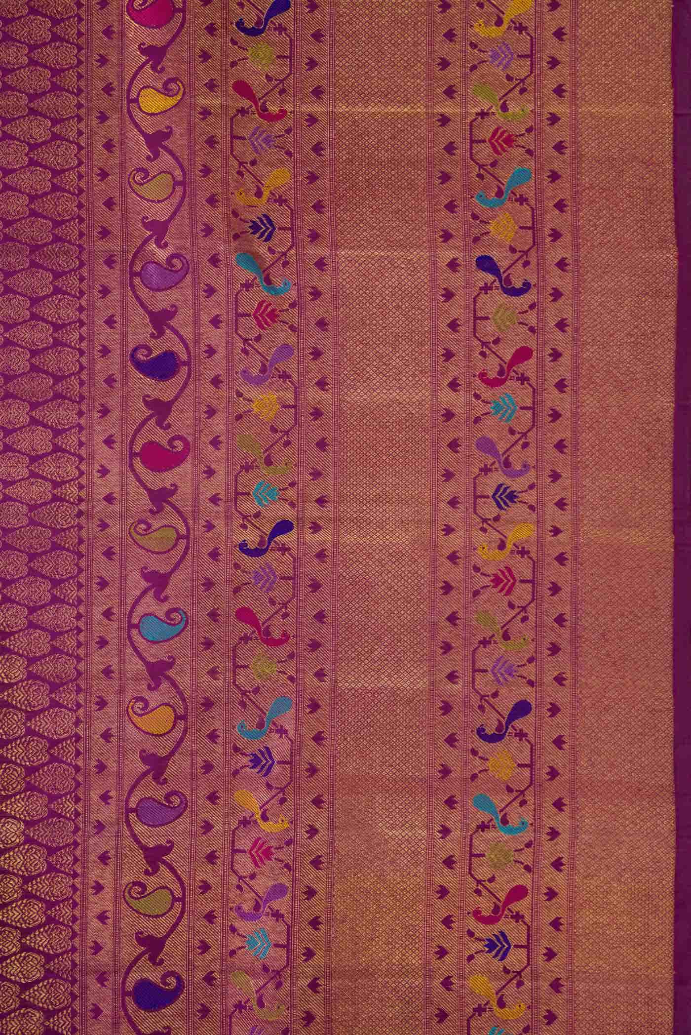 Purple Dual Tone Kanchipuram Silk Saree