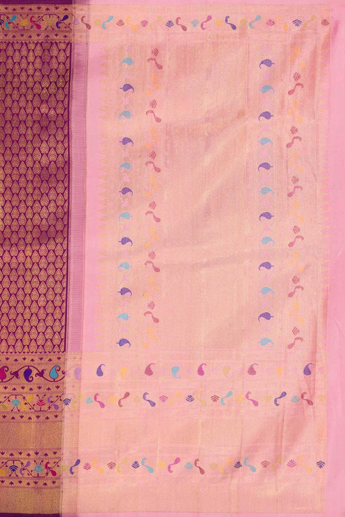 Purple Dual Tone Kanjivaram Silk Saree