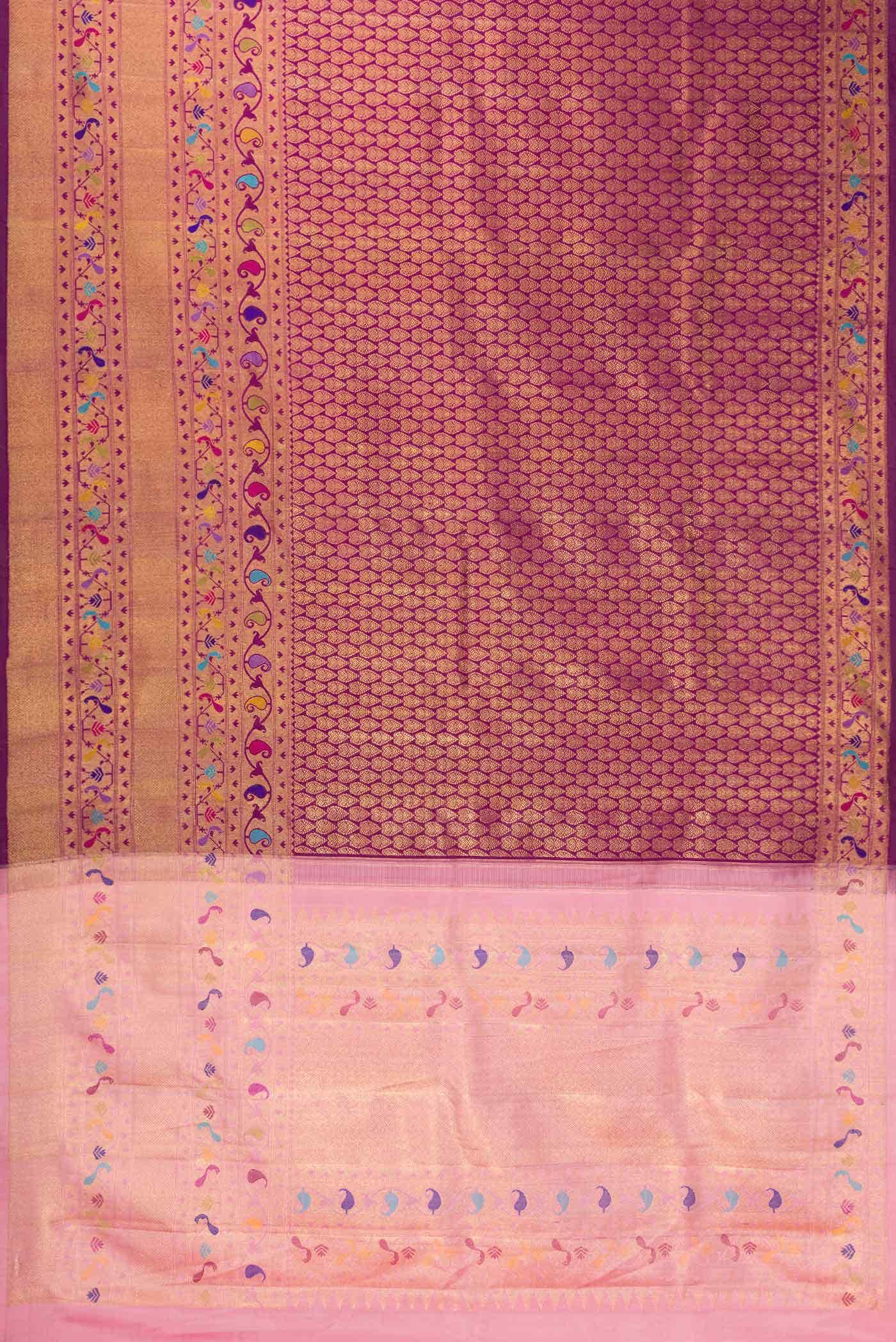 Purple Dual Tone Kanchipuram Silk Saree