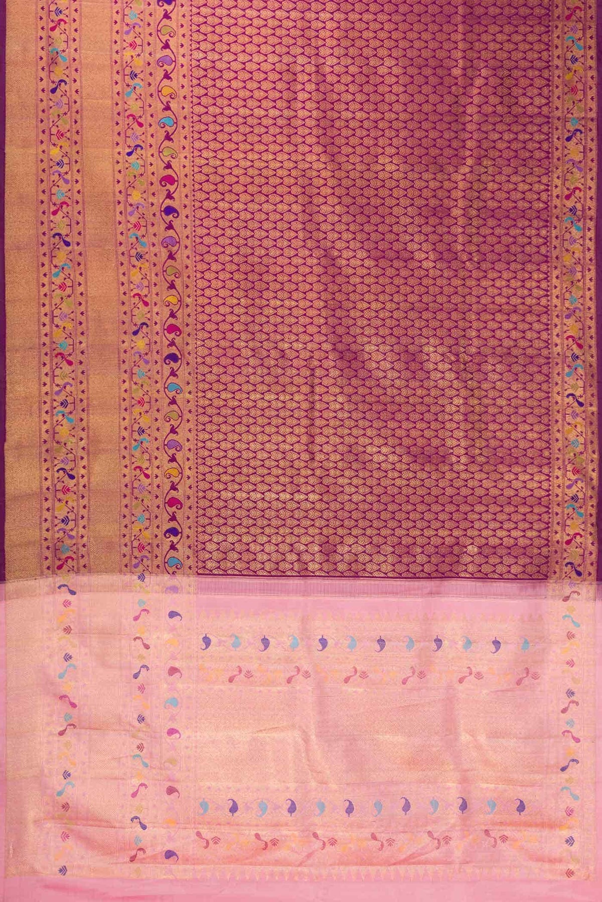 Purple Dual Tone Kanjivaram Silk Saree