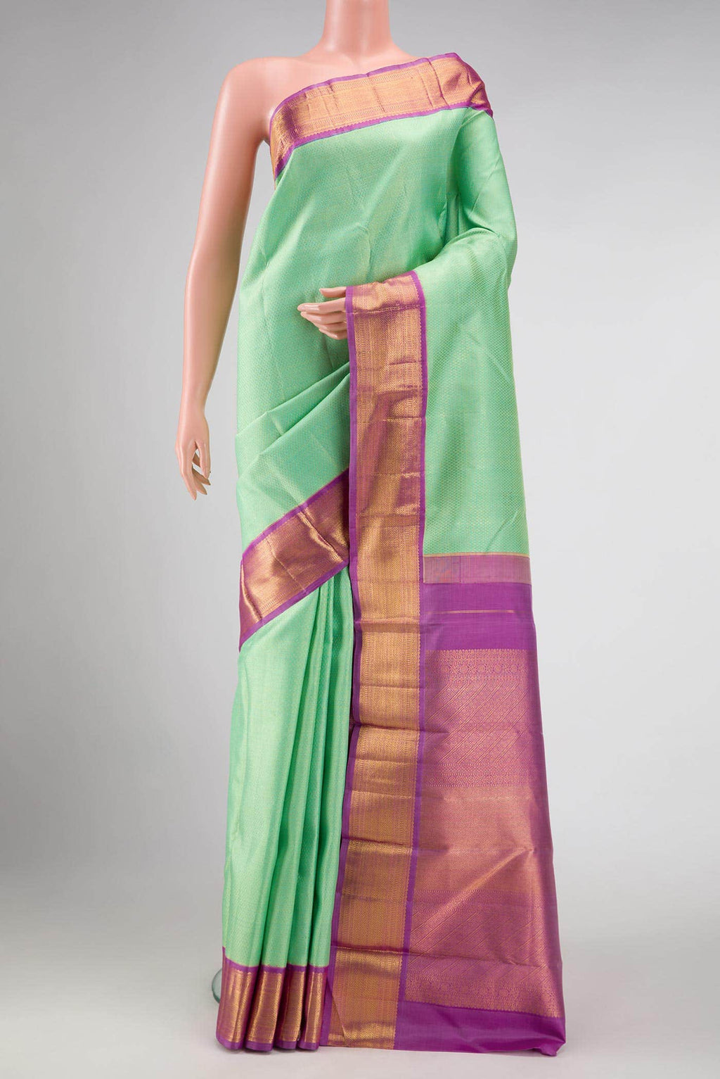 Light Green Kanchipuram Silk Saree