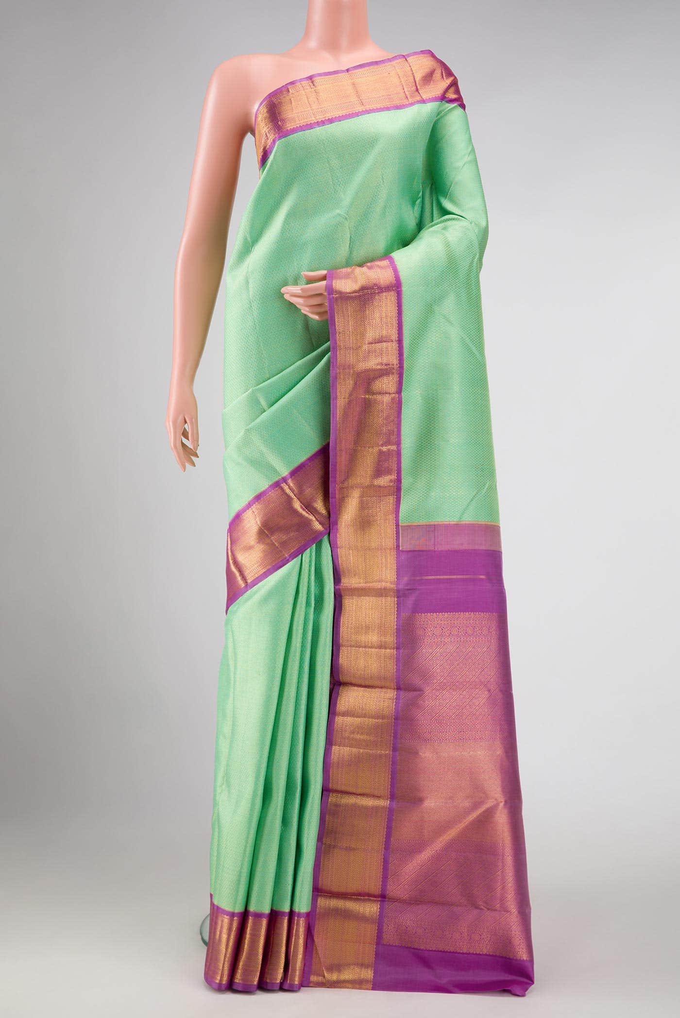 Light Green Kanchipuram Silk Saree