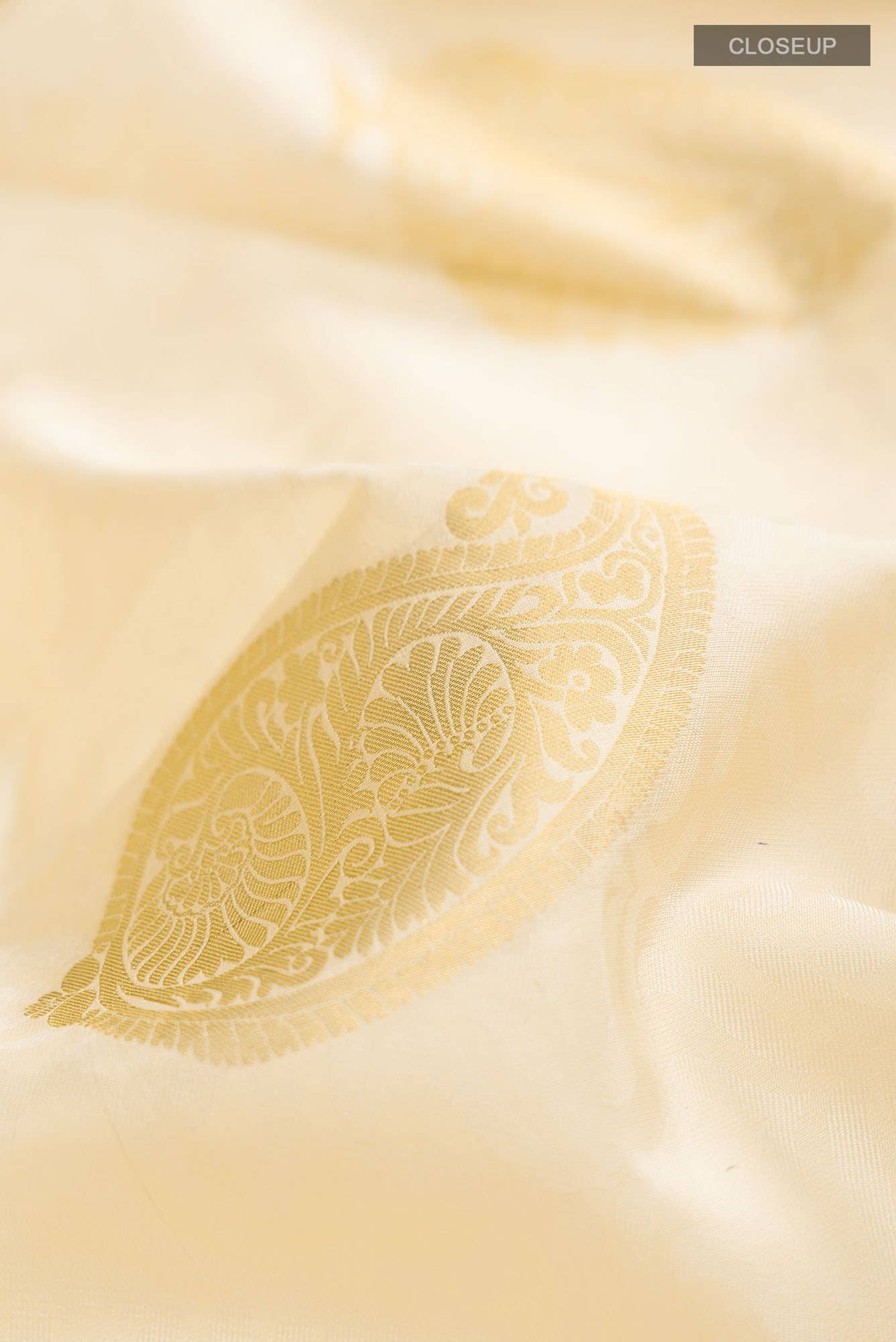 Cream Kanchipuram Silk Saree