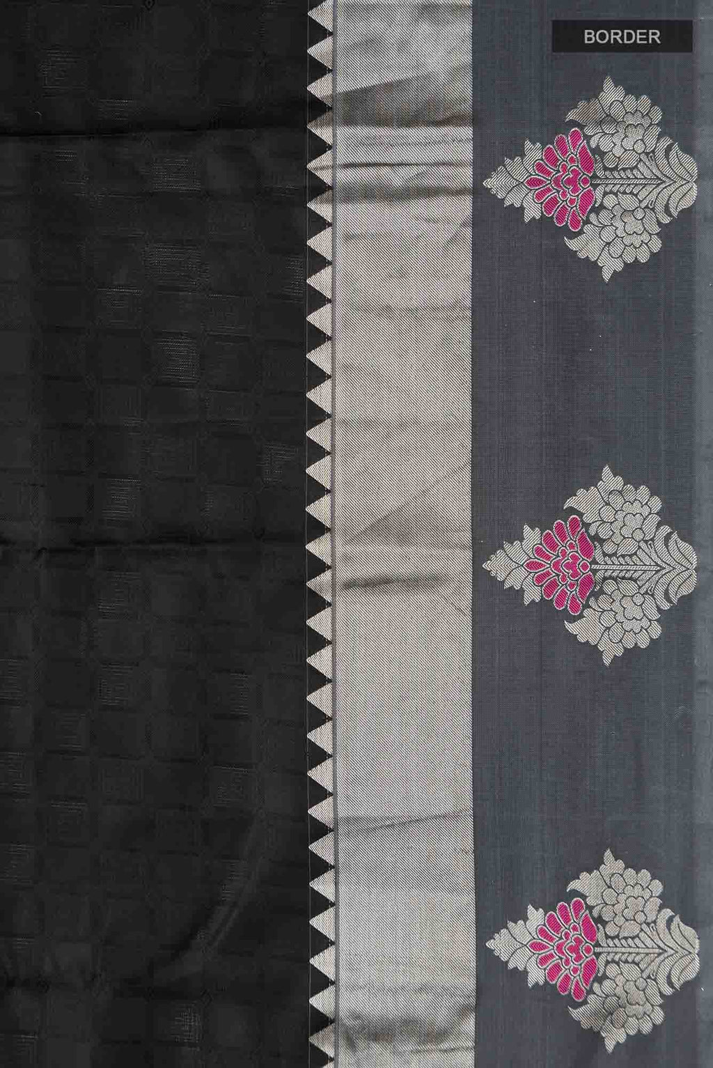 Black Kanchipuram Silk Saree