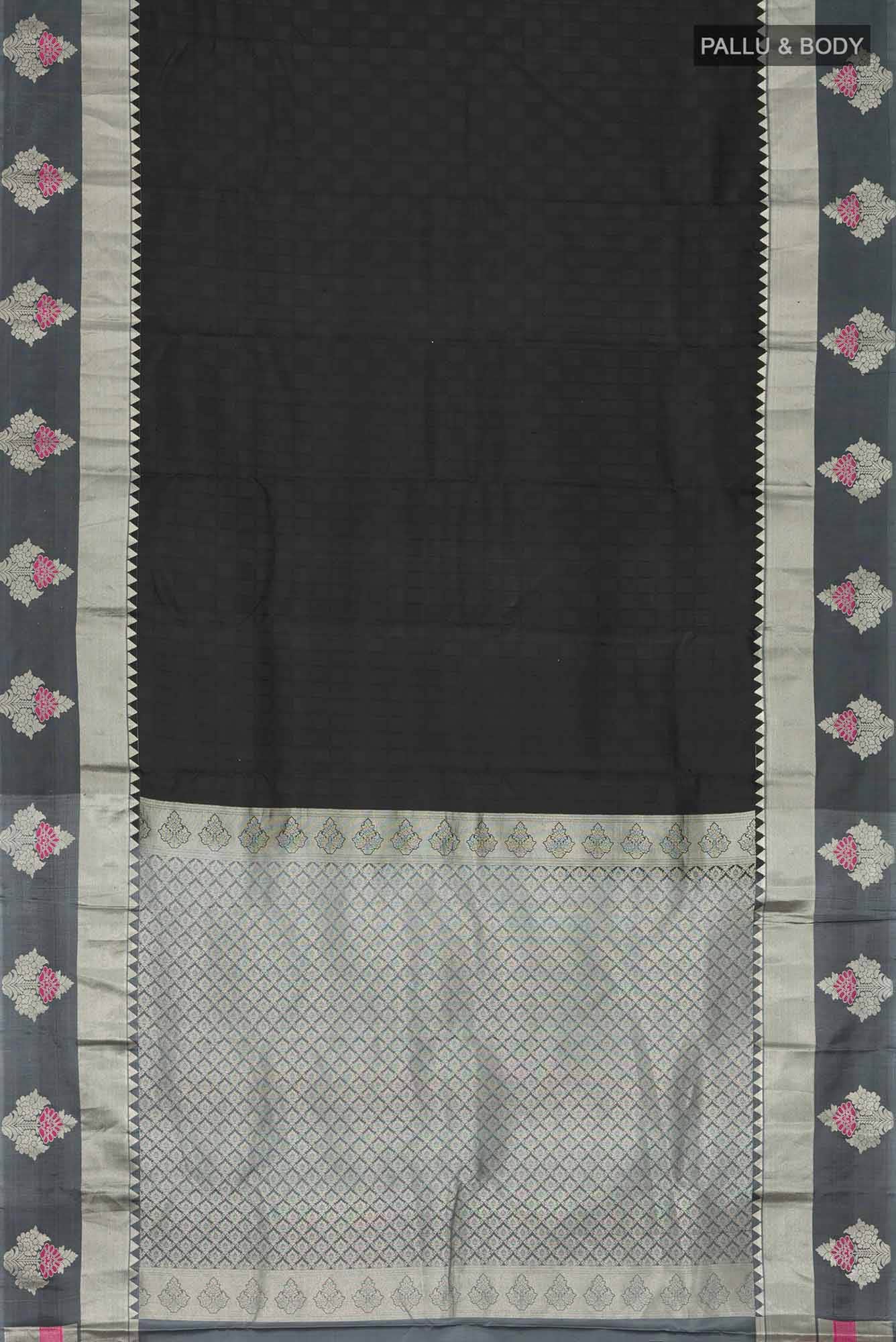 Black Kanchipuram Silk Saree