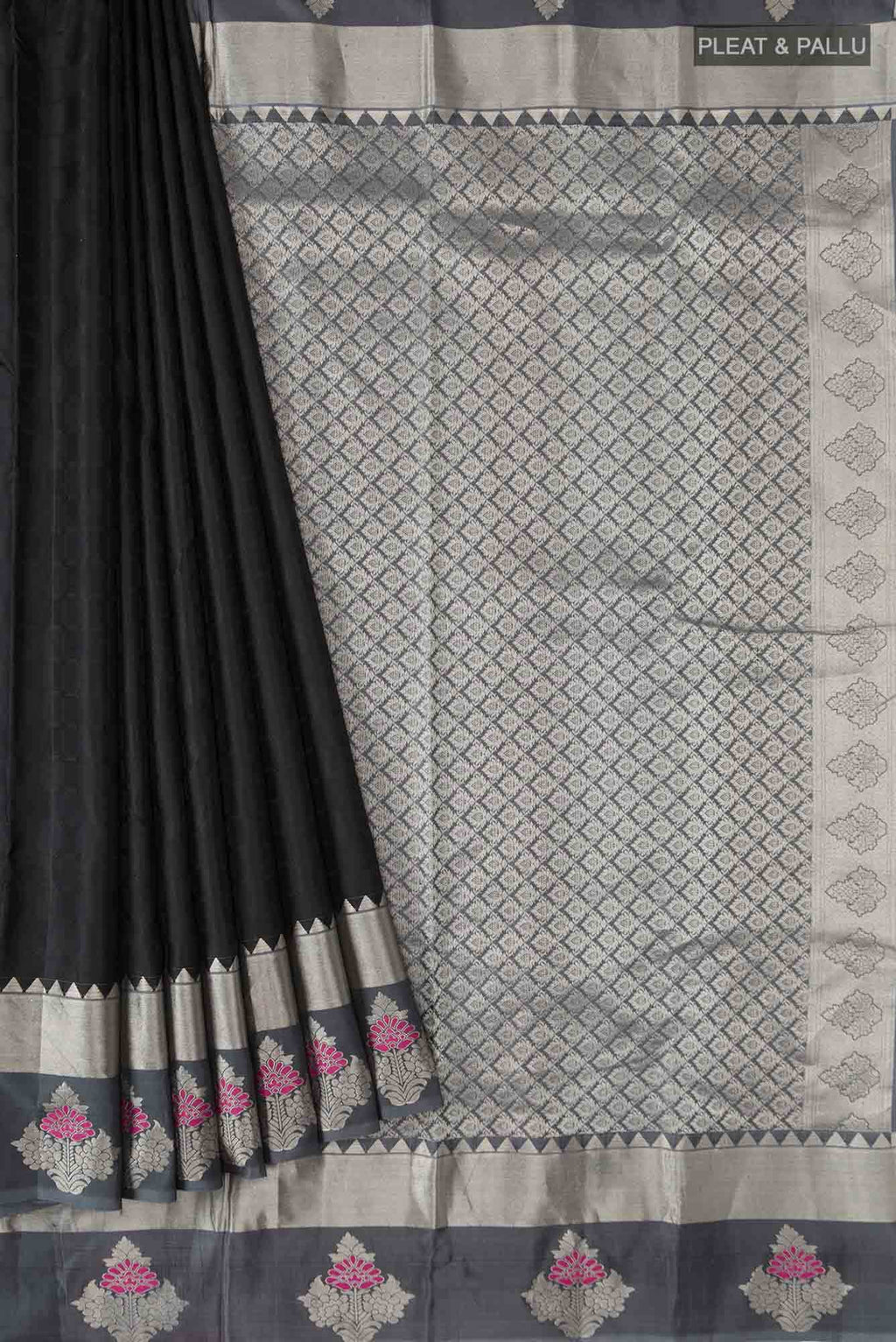 Black Kanchipuram Silk Saree