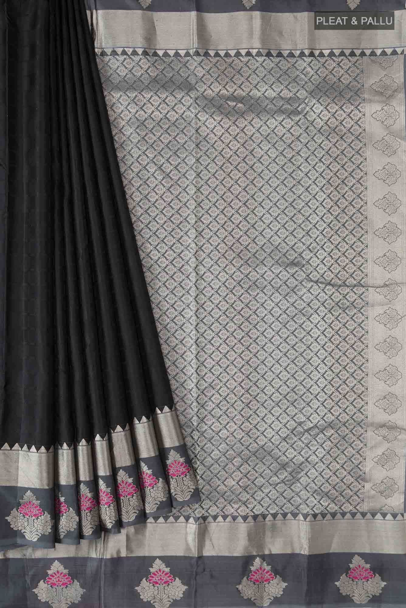 Black Kanchipuram Silk Saree