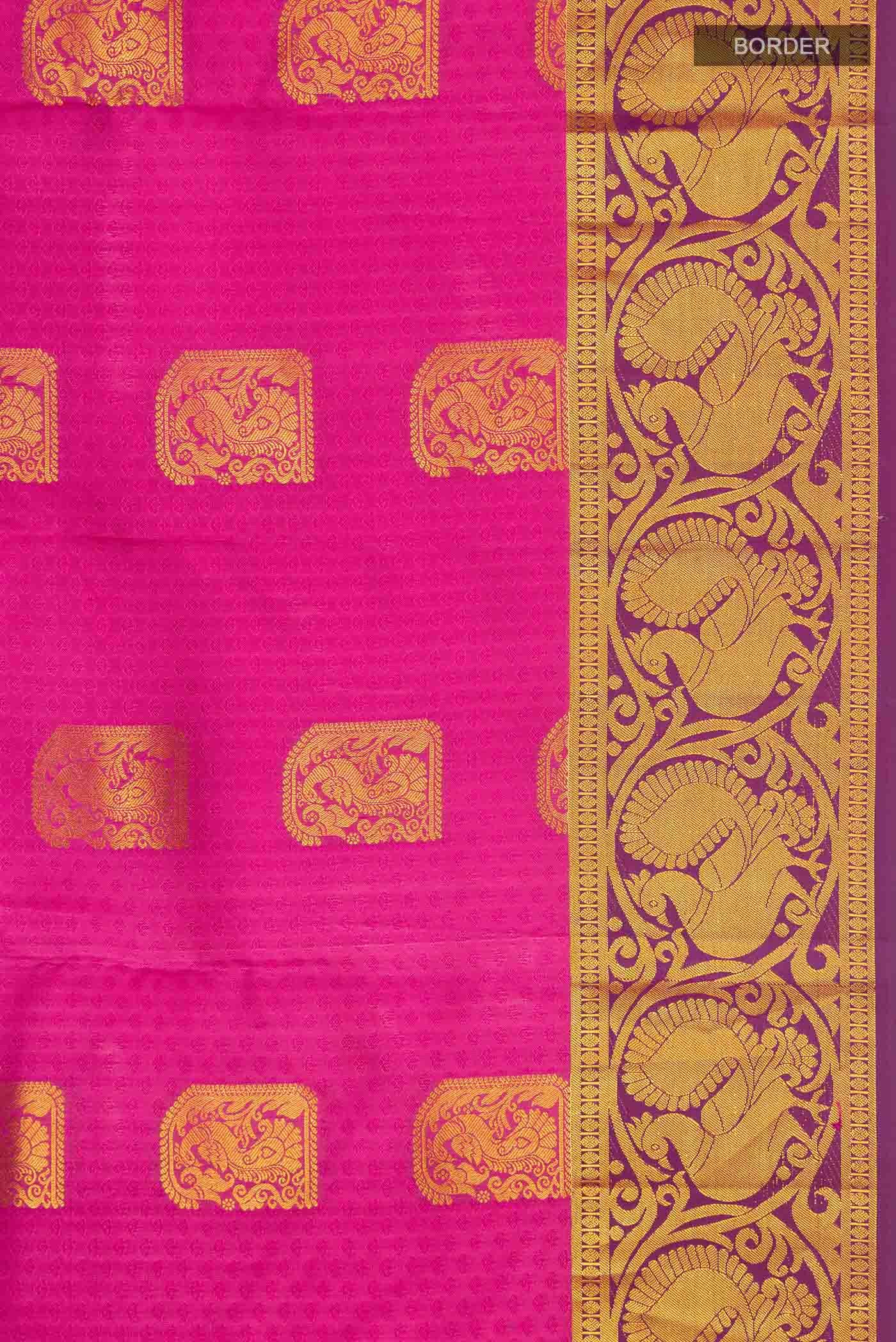 Pink Kanchipuram Silk Saree