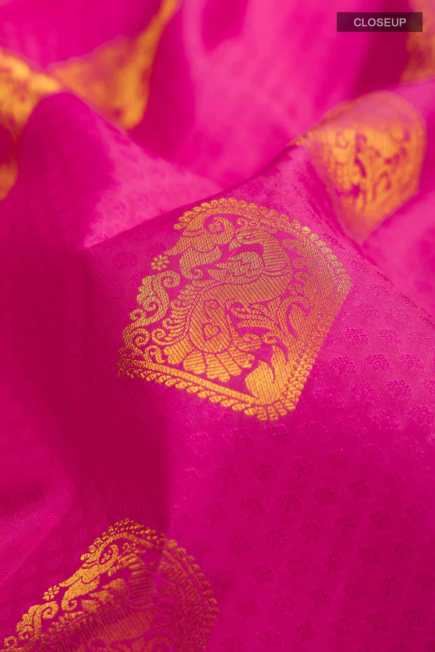 Pink Kanchipuram Silk Saree