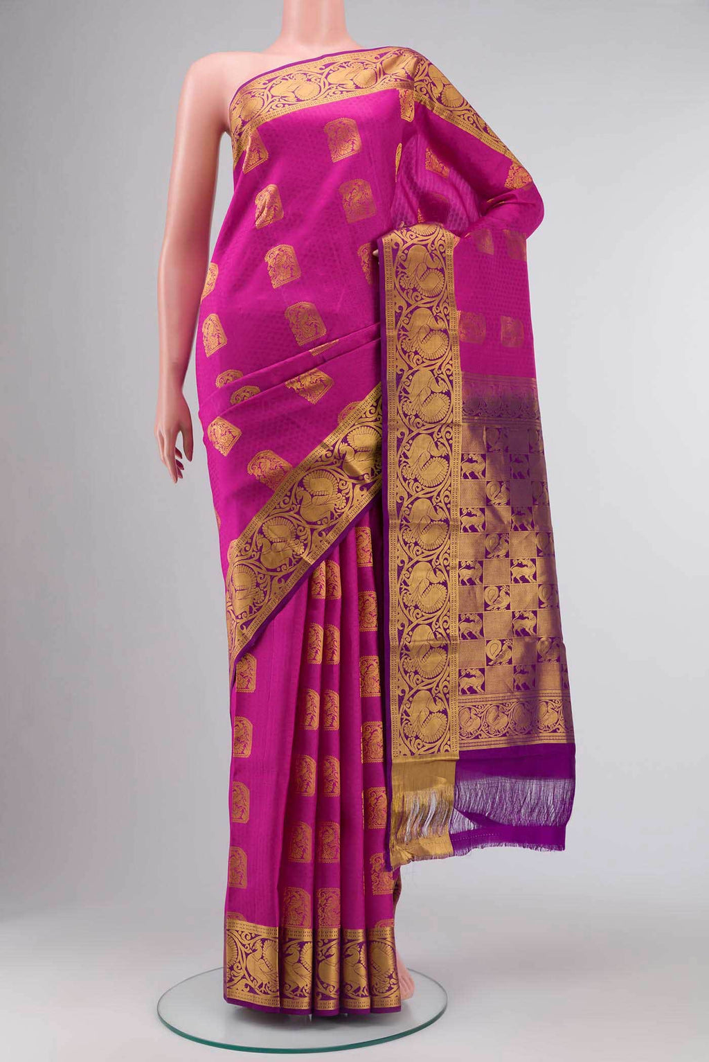 Pink Kanchipuram Silk Saree