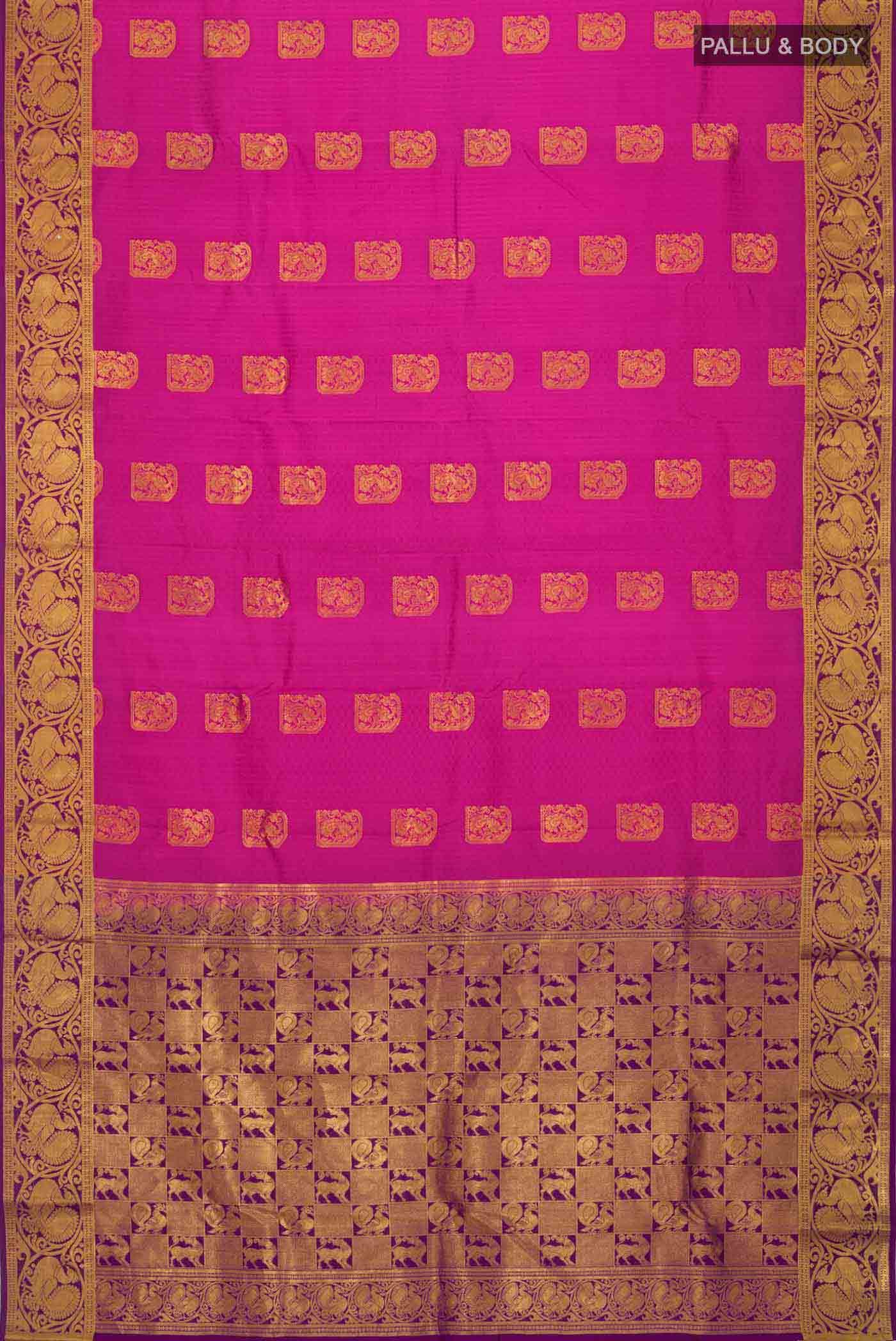 Pink Kanchipuram Silk Saree