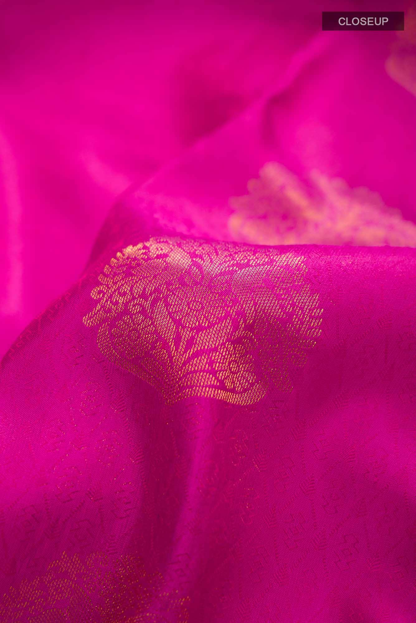 Pink Kanchipuram Silk Saree
