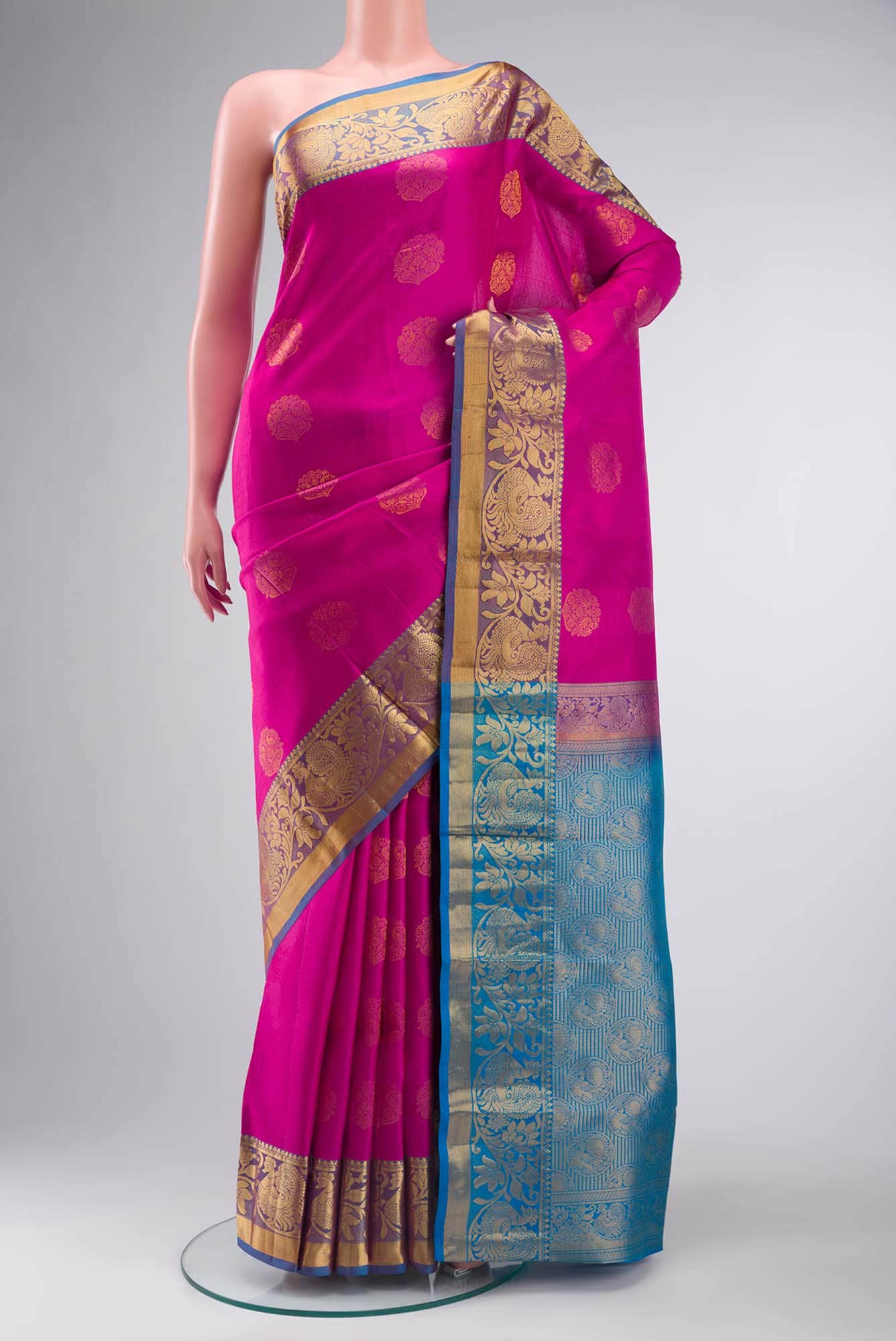 Pink Kanchipuram Silk Saree