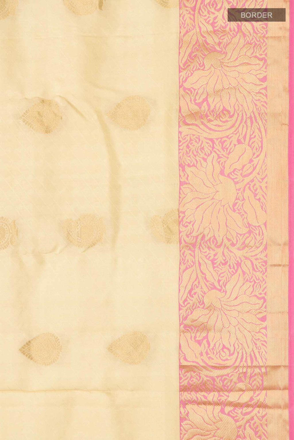 Beige Kanchipuram Silk Saree