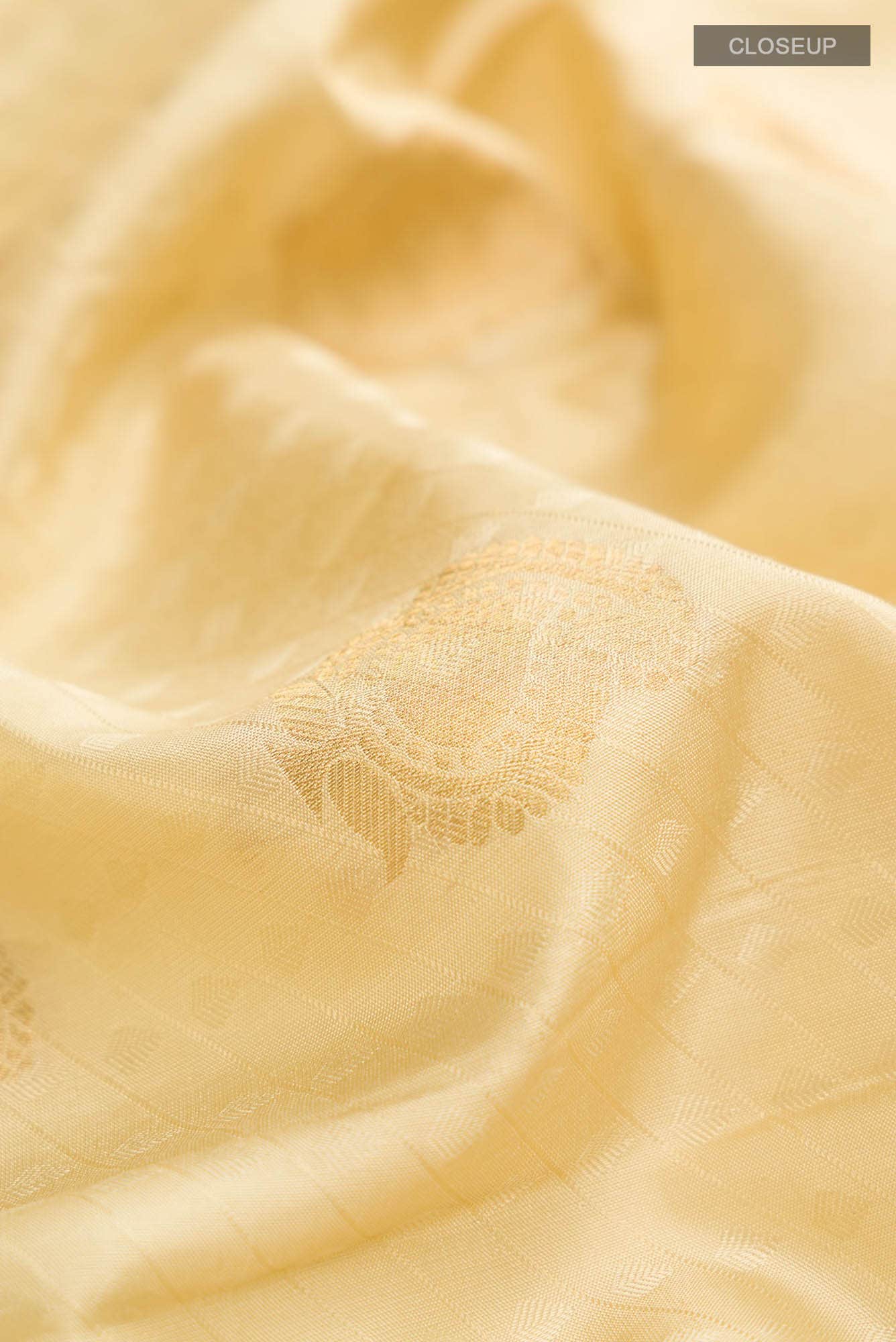 Beige Kanchipuram Silk Saree