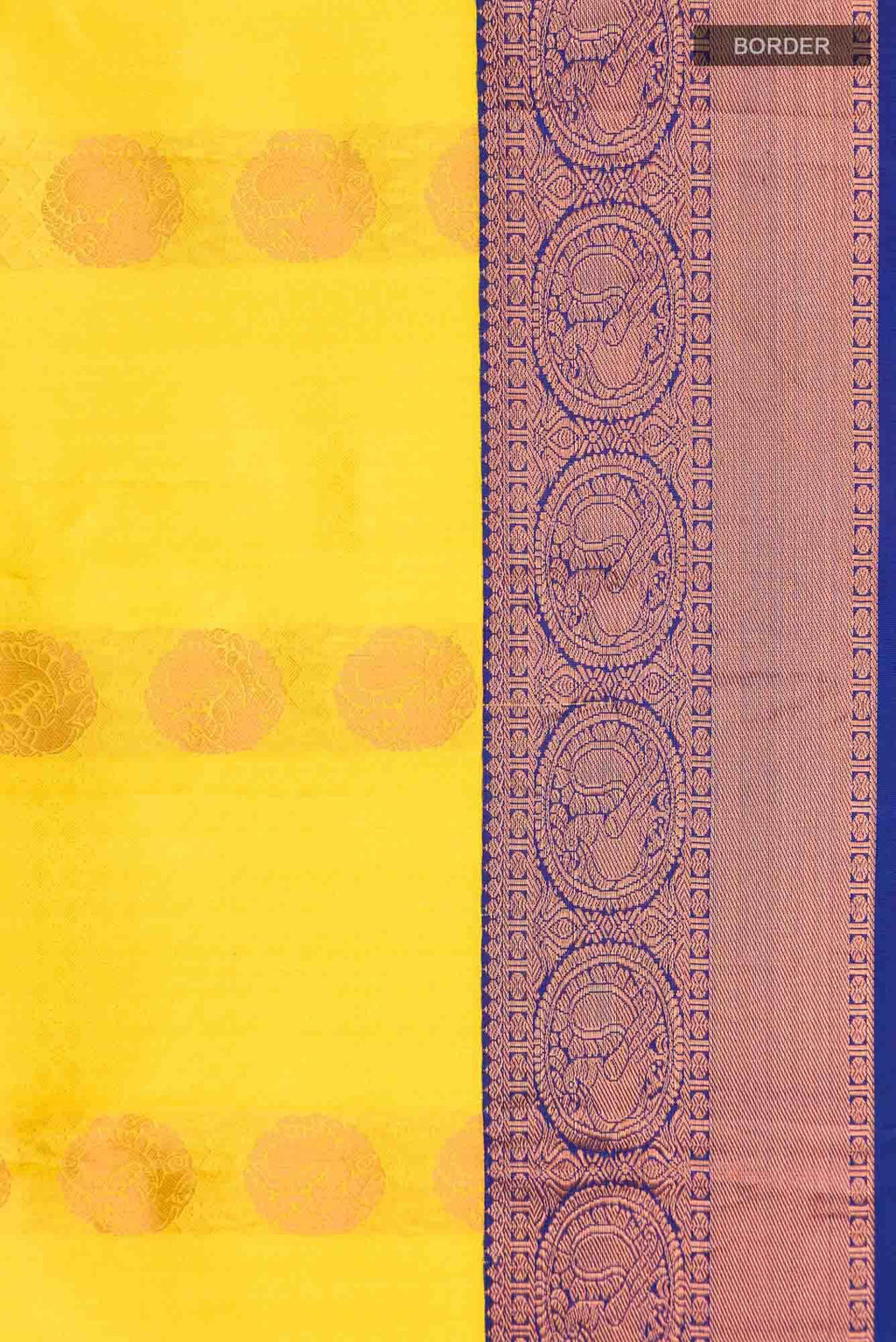 Yellow Kanchipuram Silk Saree