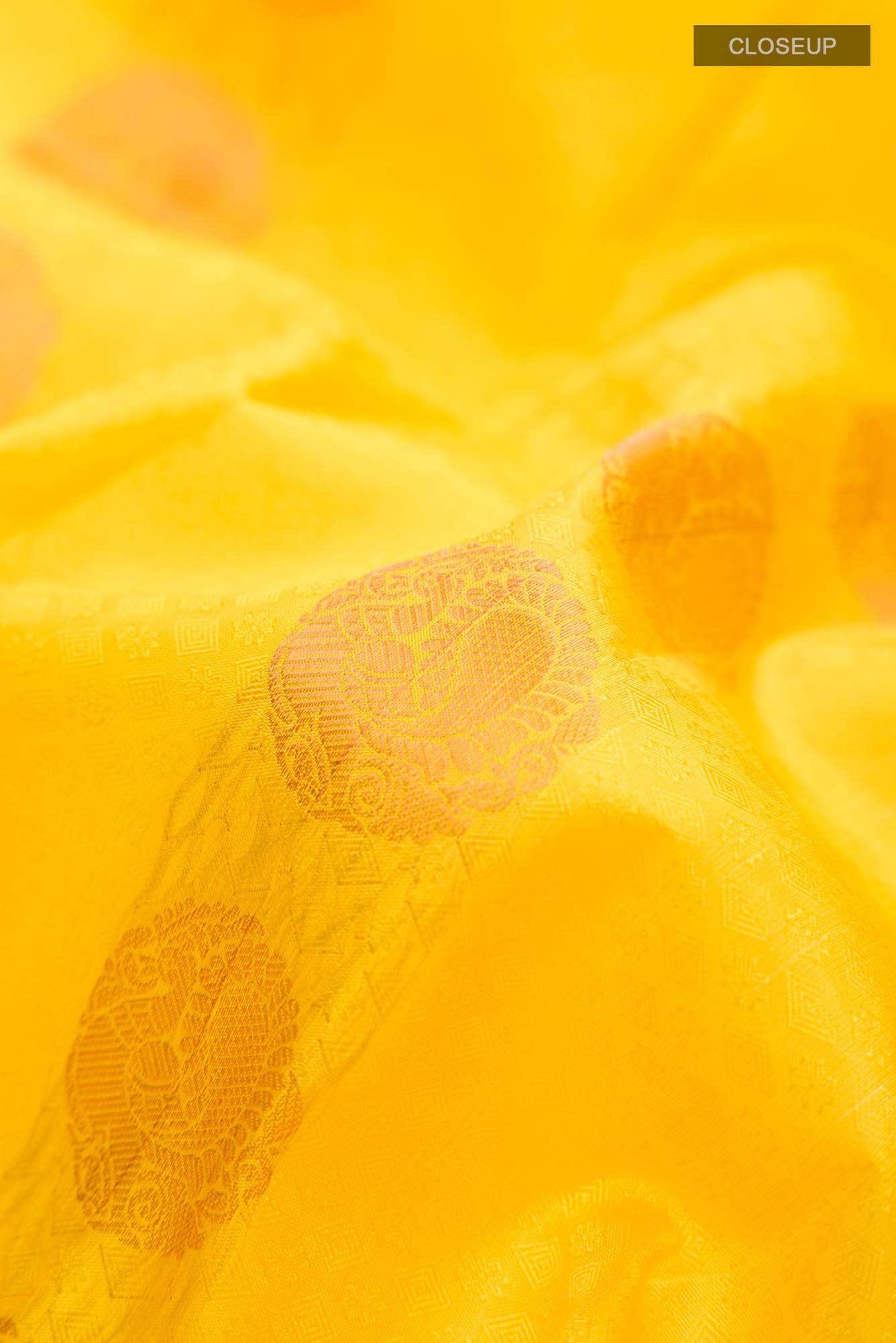 Yellow Kanchipuram Silk Saree