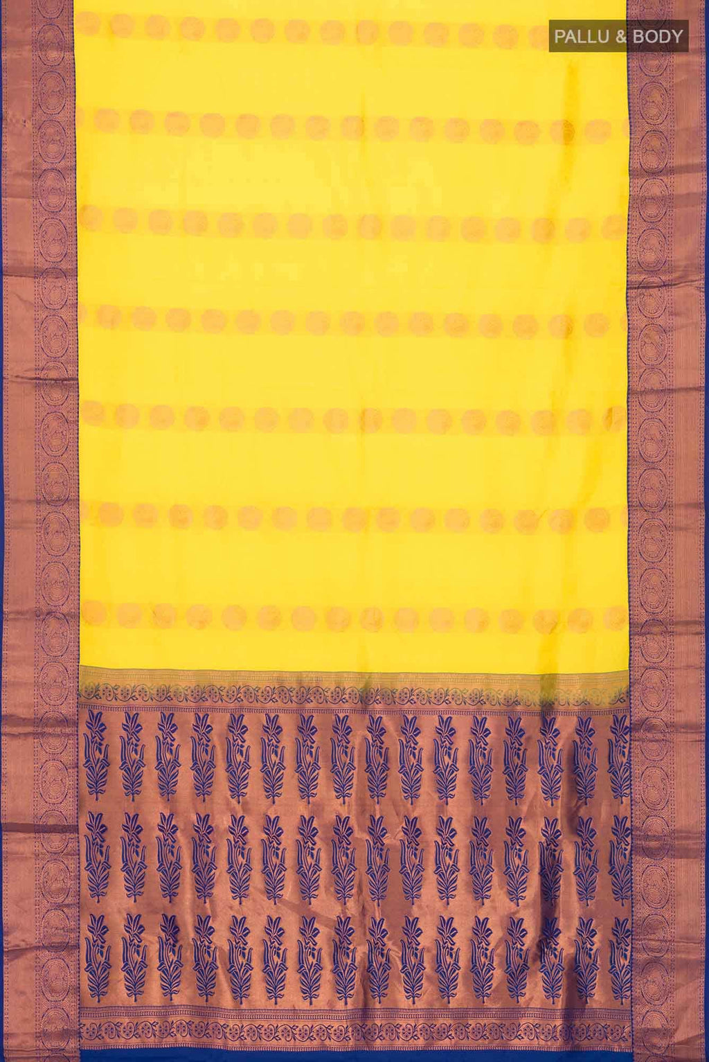 Yellow Kanchipuram Silk Saree