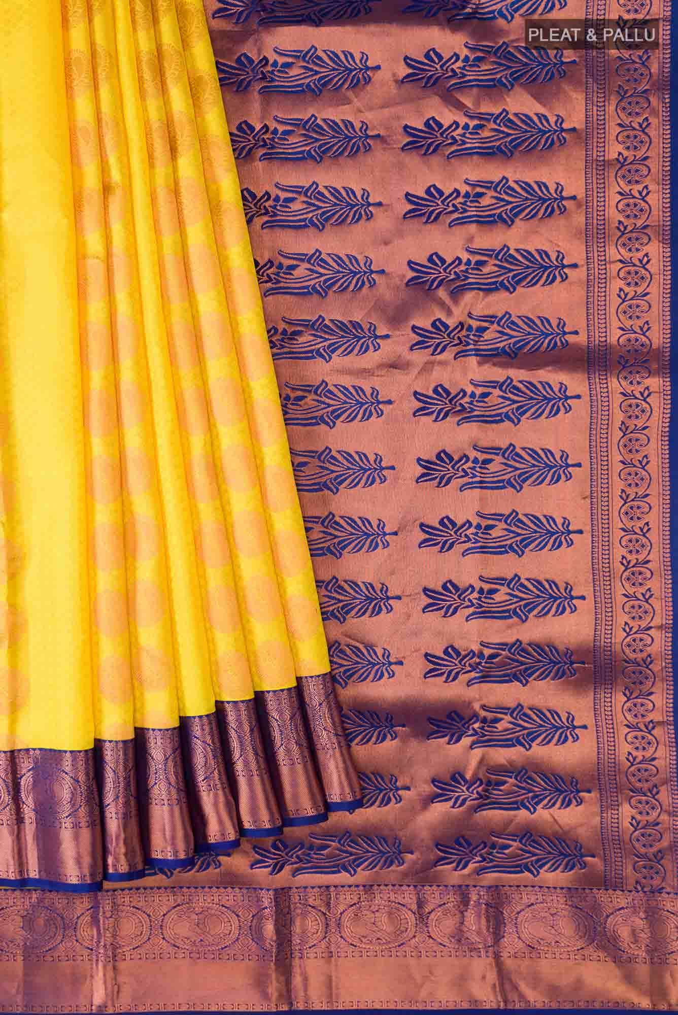 Yellow Kanchipuram Silk Saree