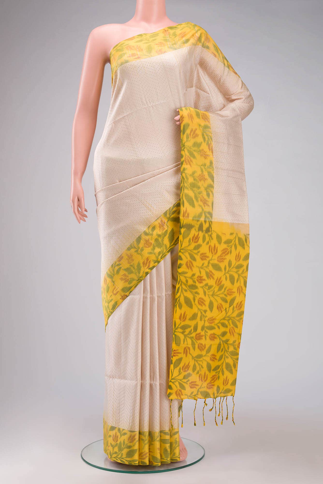 Beige Soft Silk Saree