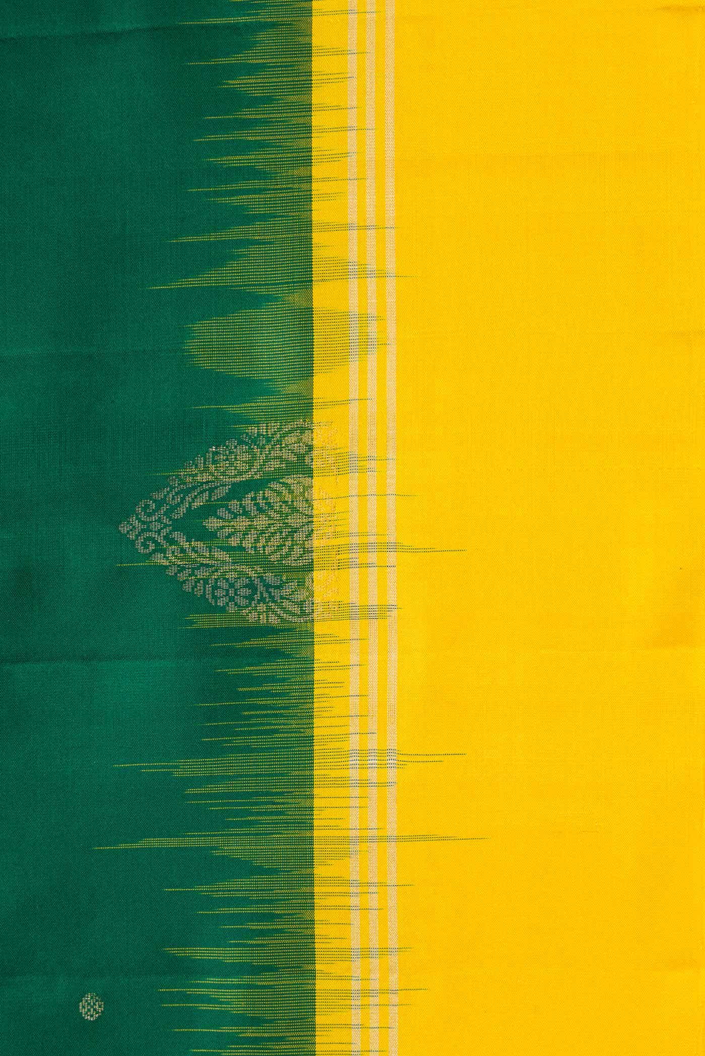 Green Dual Tone Soft Silk Saree