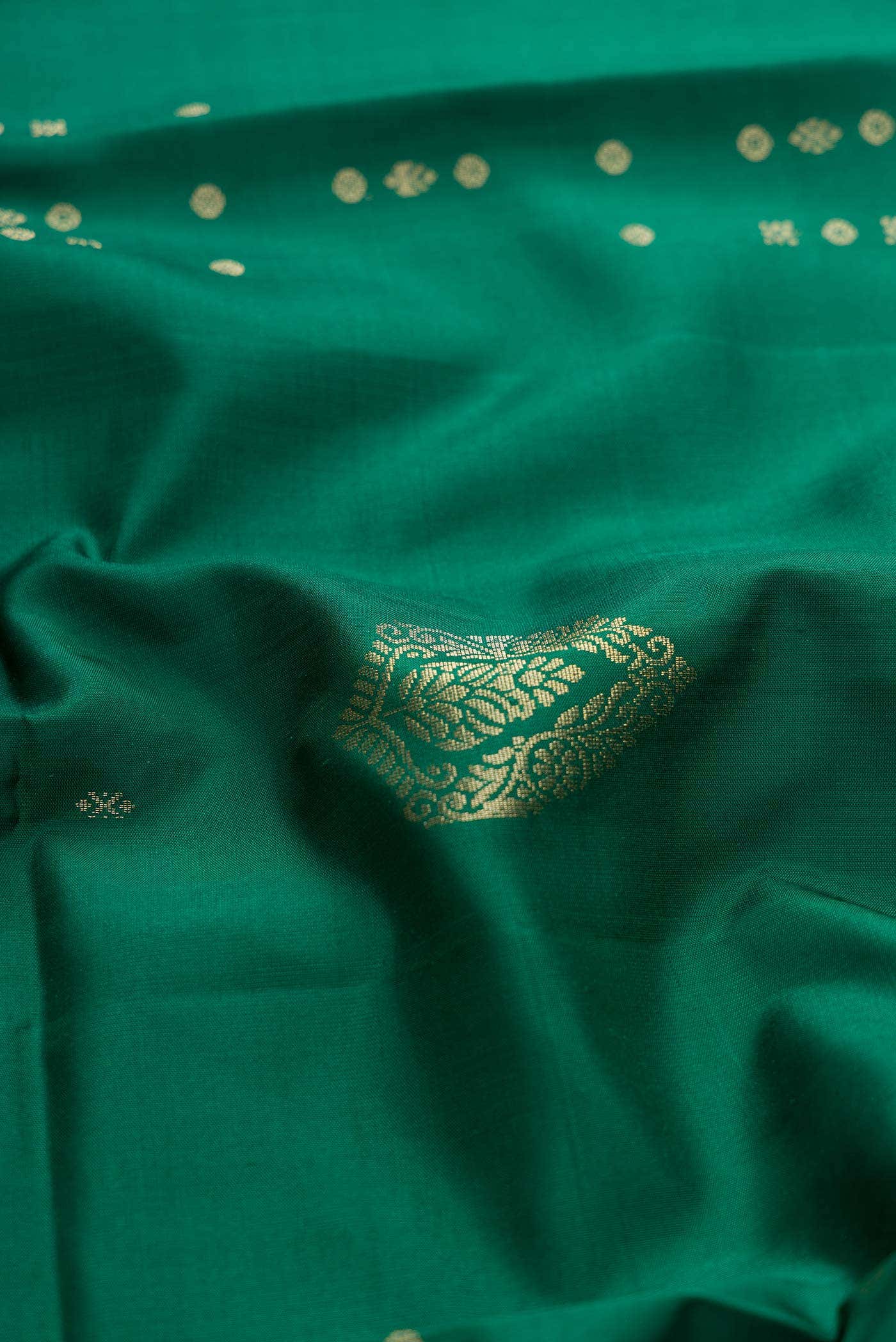 Green Dual Tone Soft Silk Saree