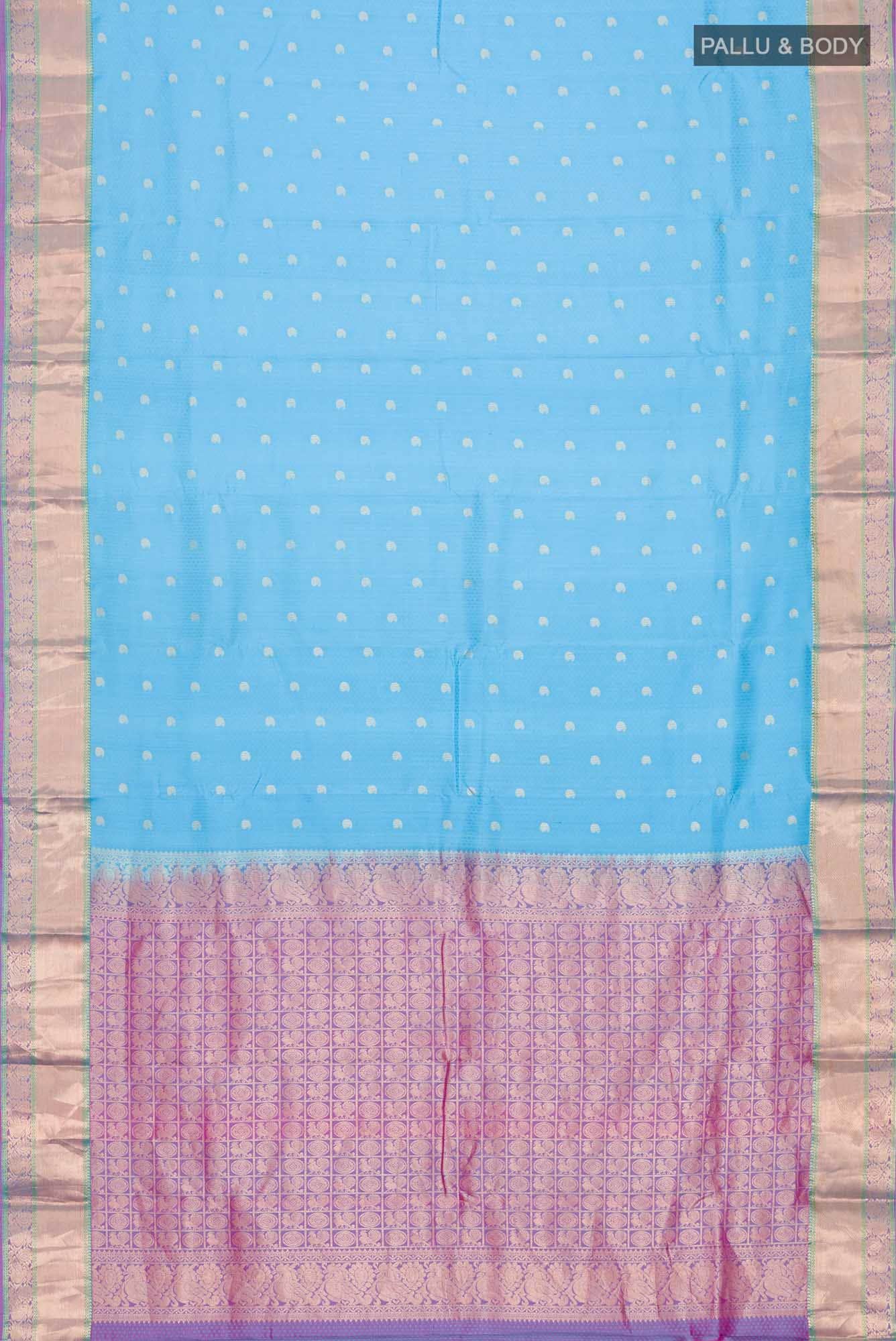 Blue Kanchipuram Silk Saree