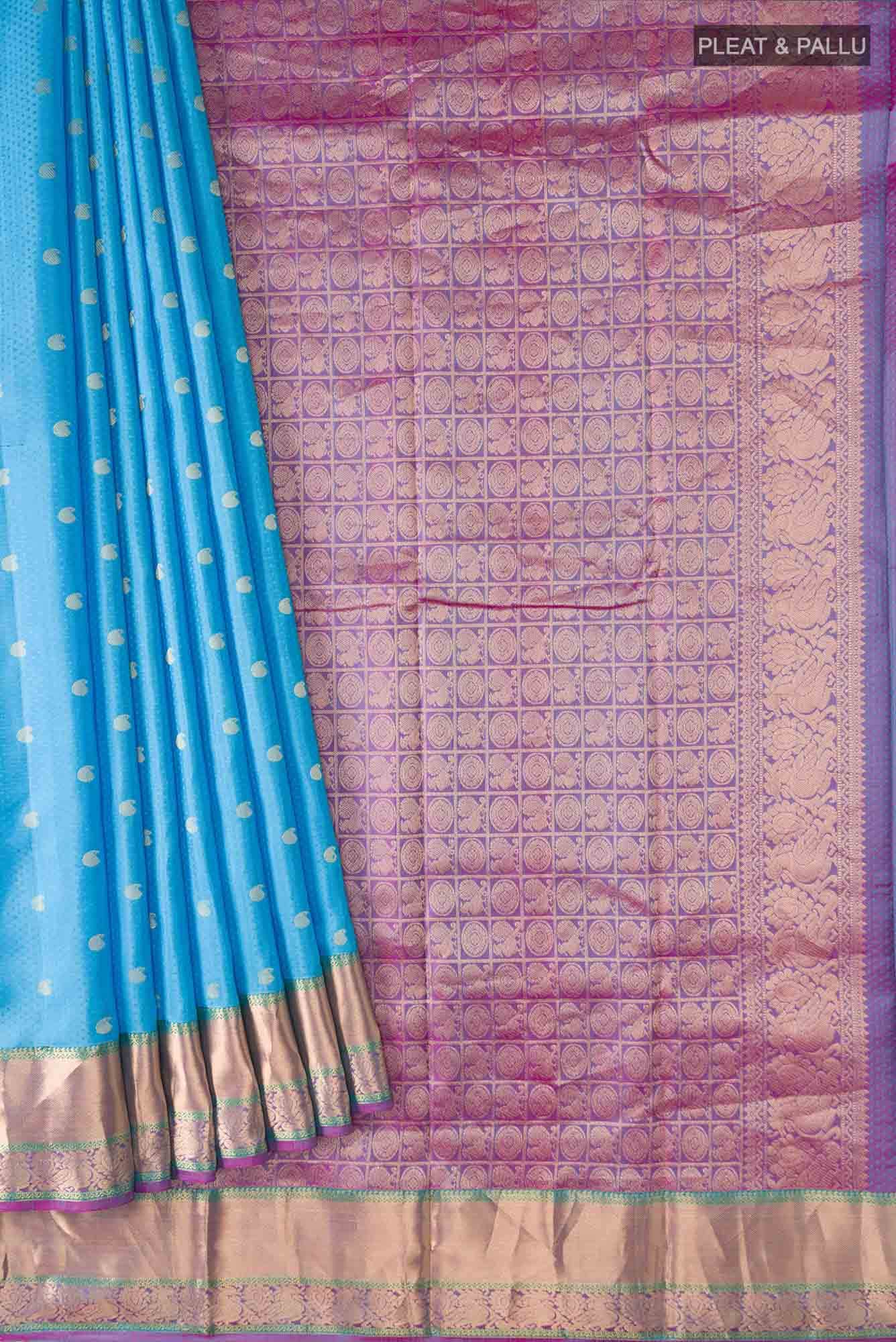 Blue Kanchipuram Silk Saree