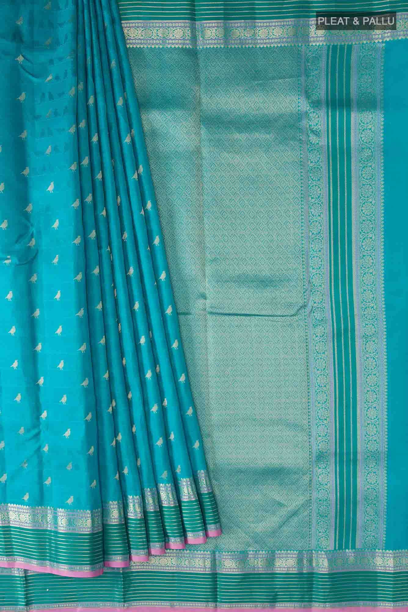 Blue Kanchipuram Silk Saree