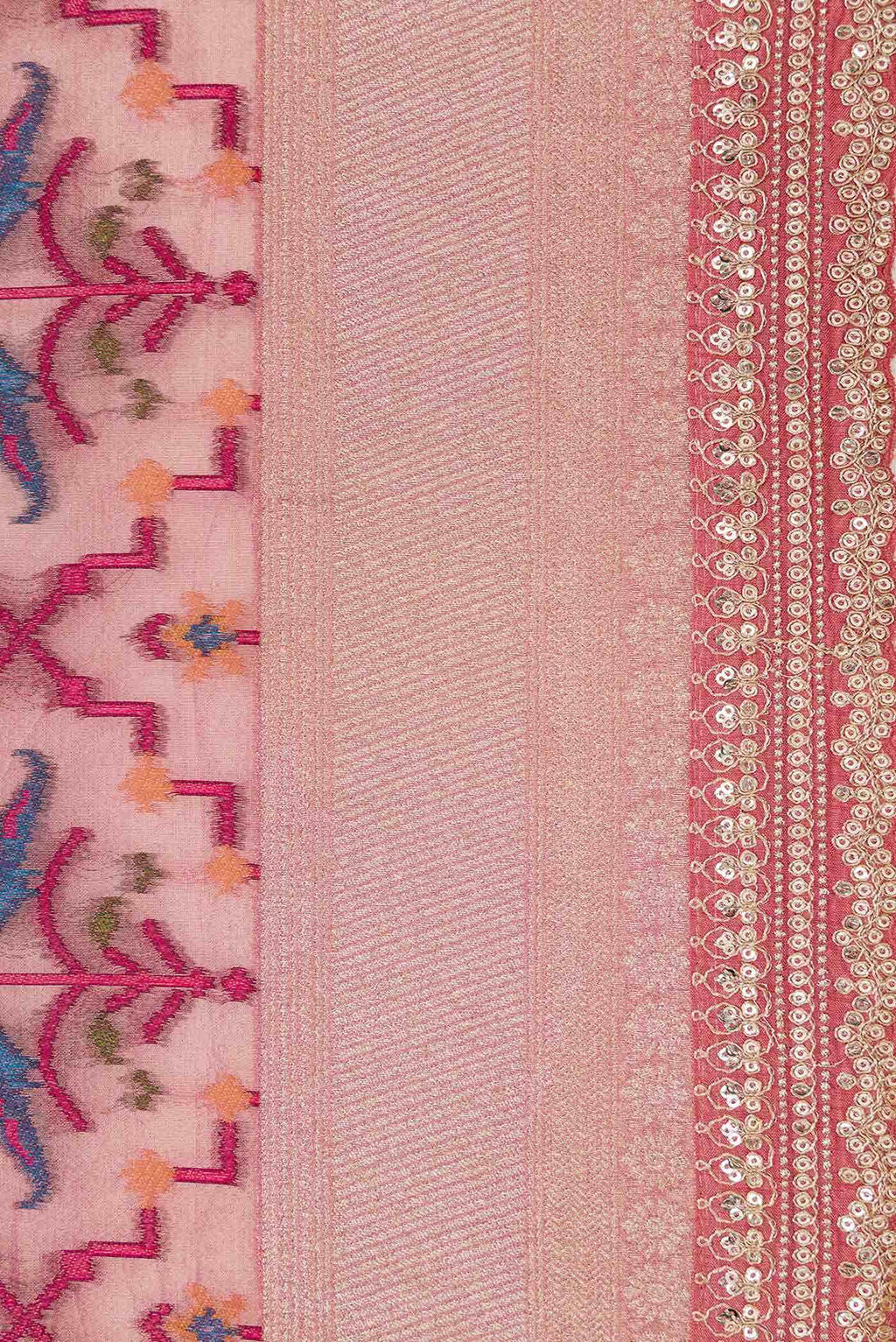 Pink Dual Tone Kota Silk Saree