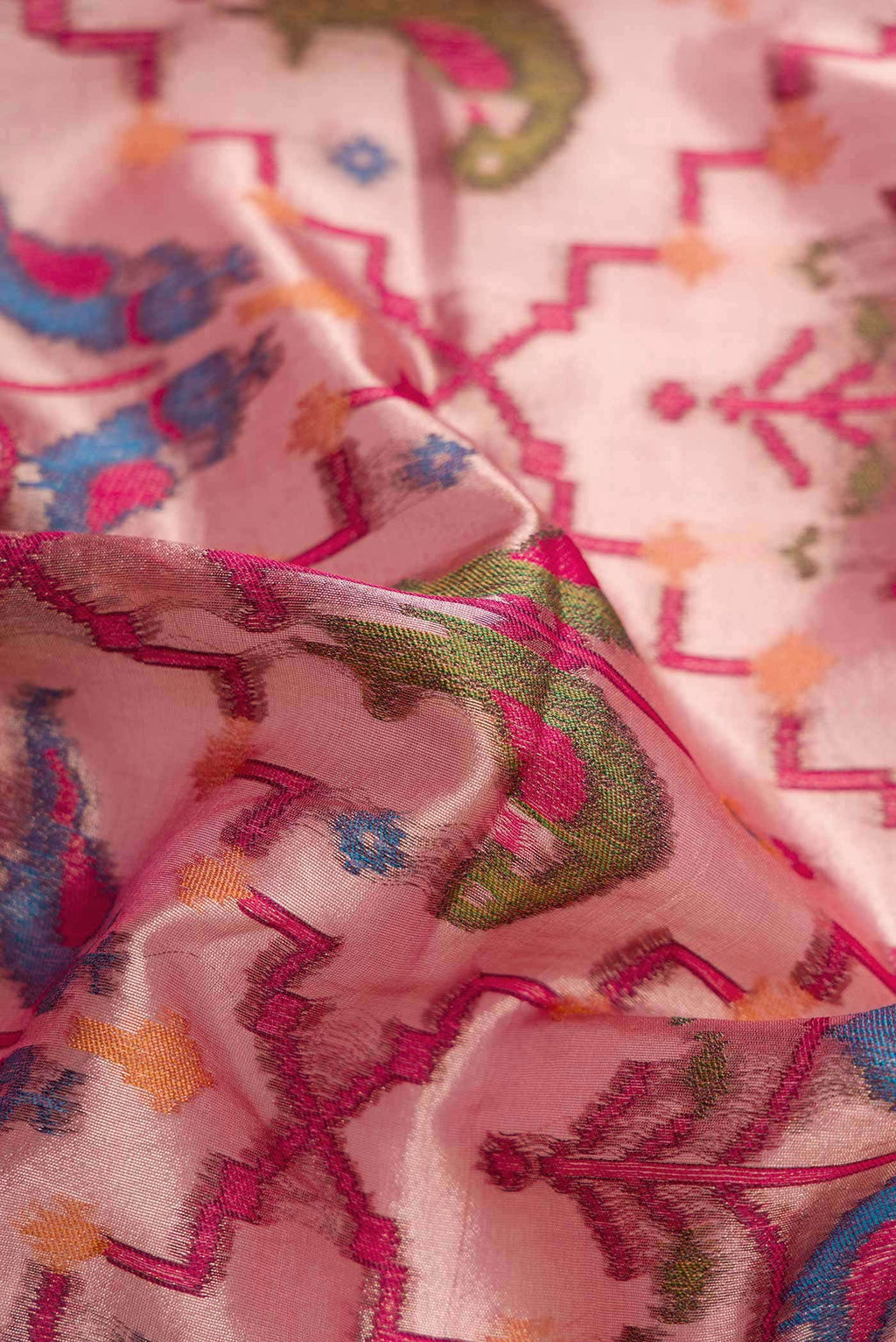 Pink Dual Tone Kota Silk Saree