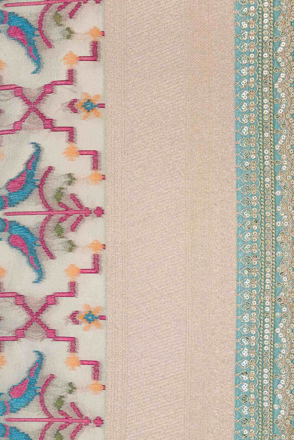 Light Blue Dual Tone Kota Silk Saree