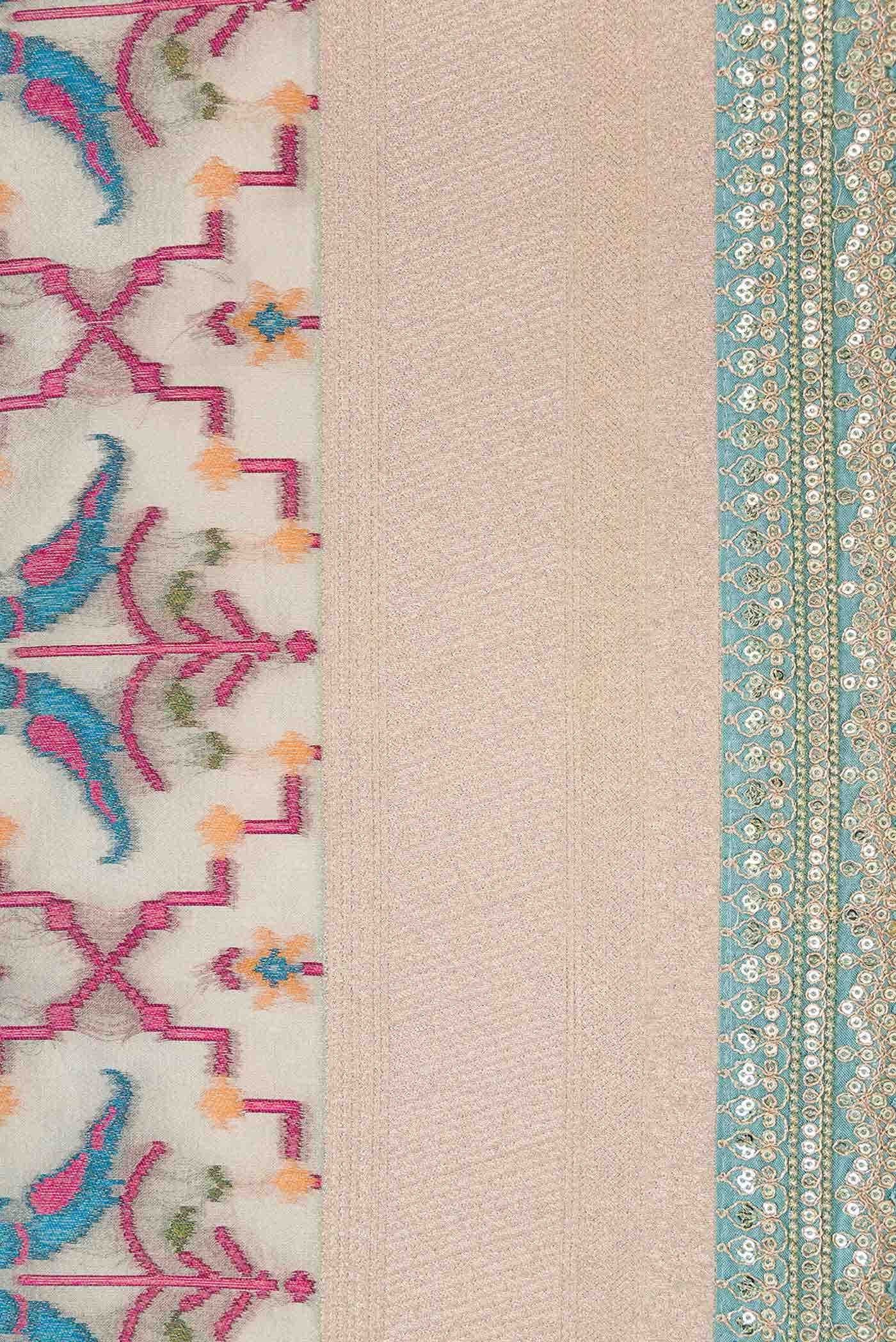 Light Blue Dual Tone Kota Silk Saree