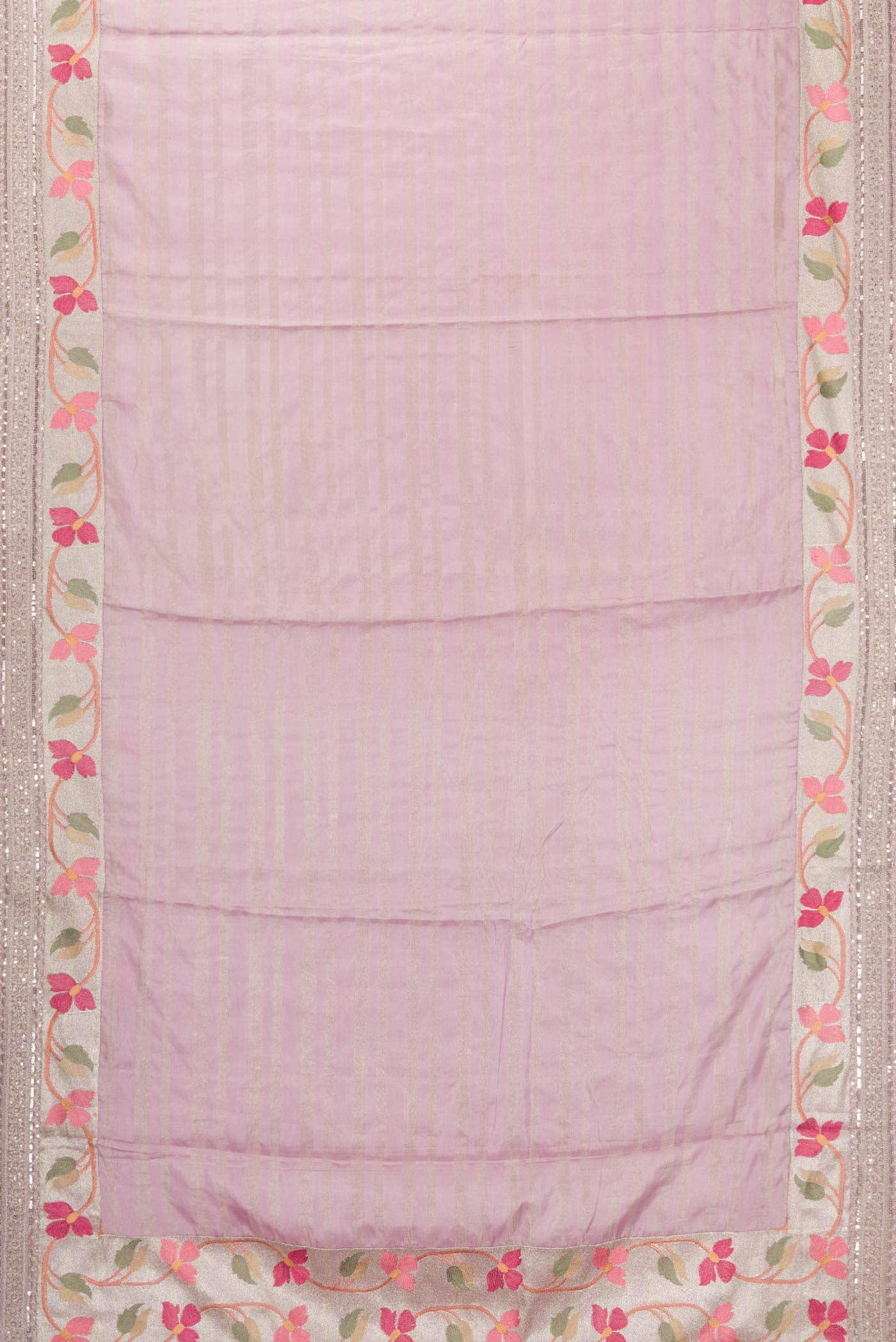 Lavender Tussar Silk Saree