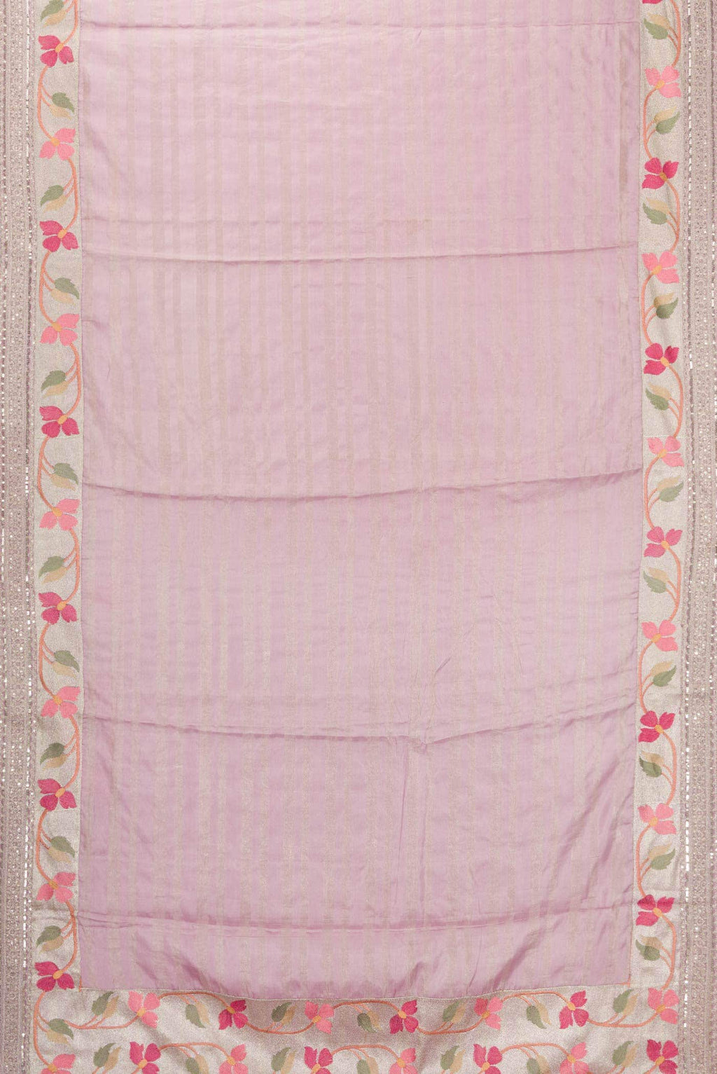 Lavender Tussar Silk Saree