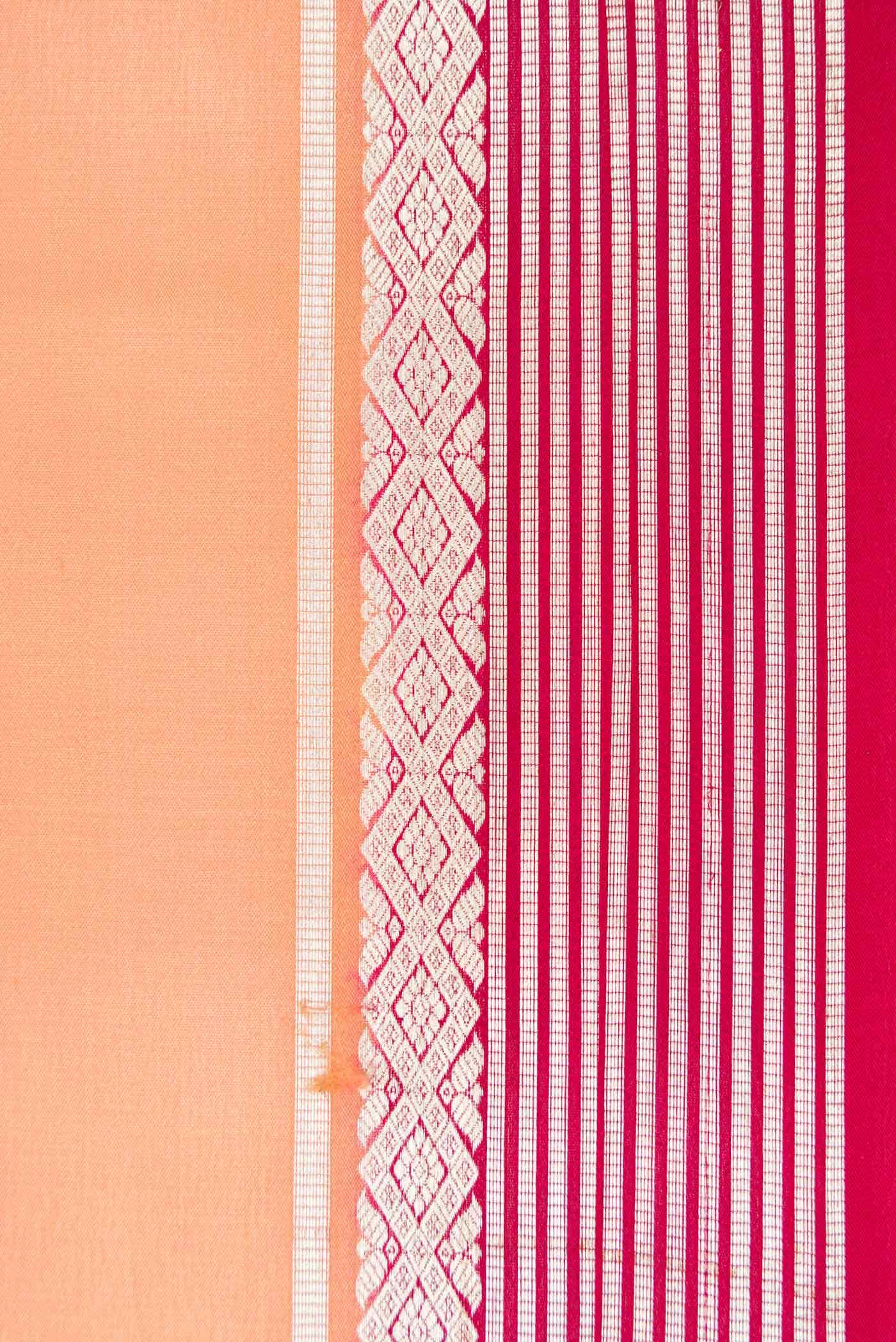 Golden Peach Dual Tone Mysore Crepe Saree