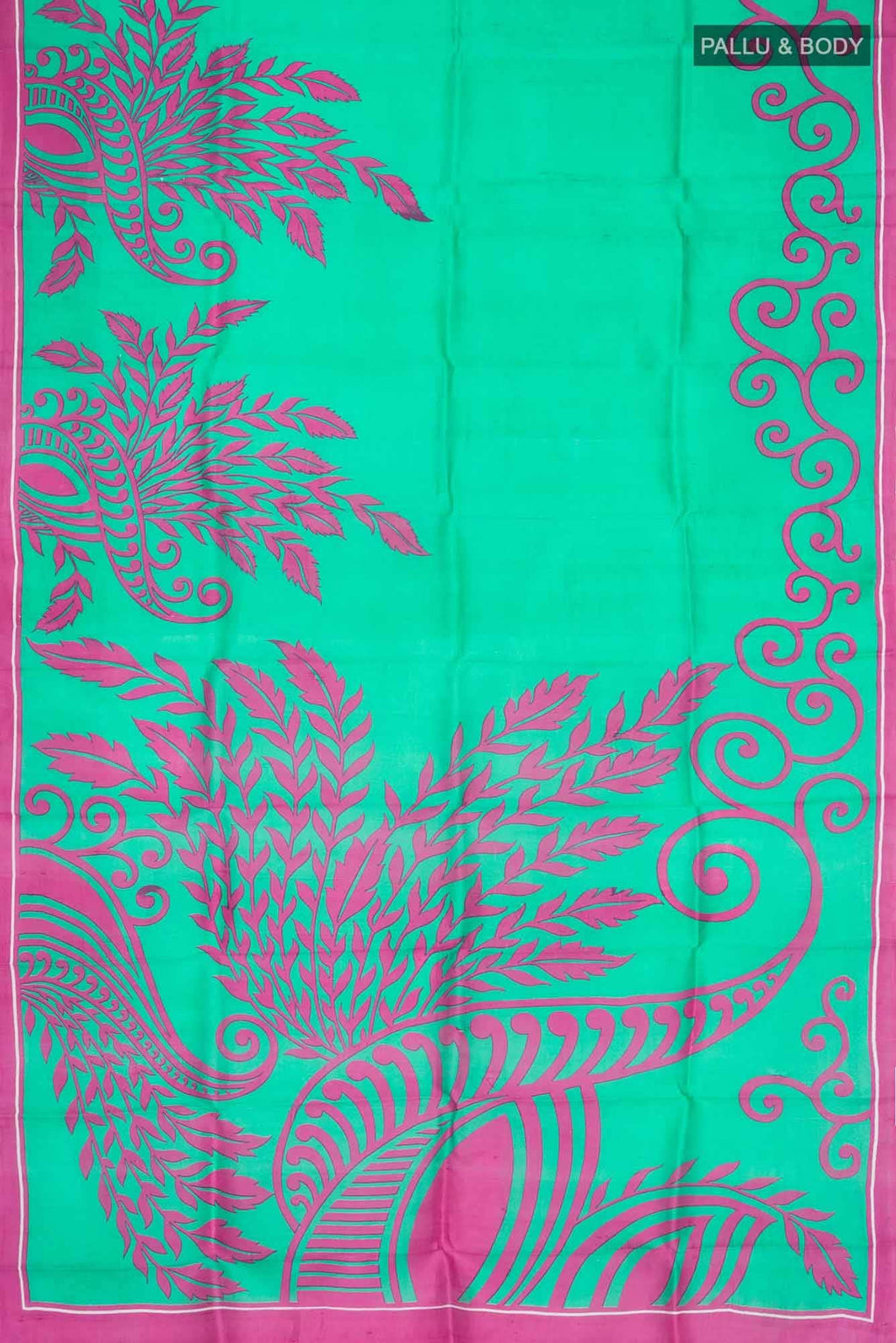 Green Tussar Silk Saree