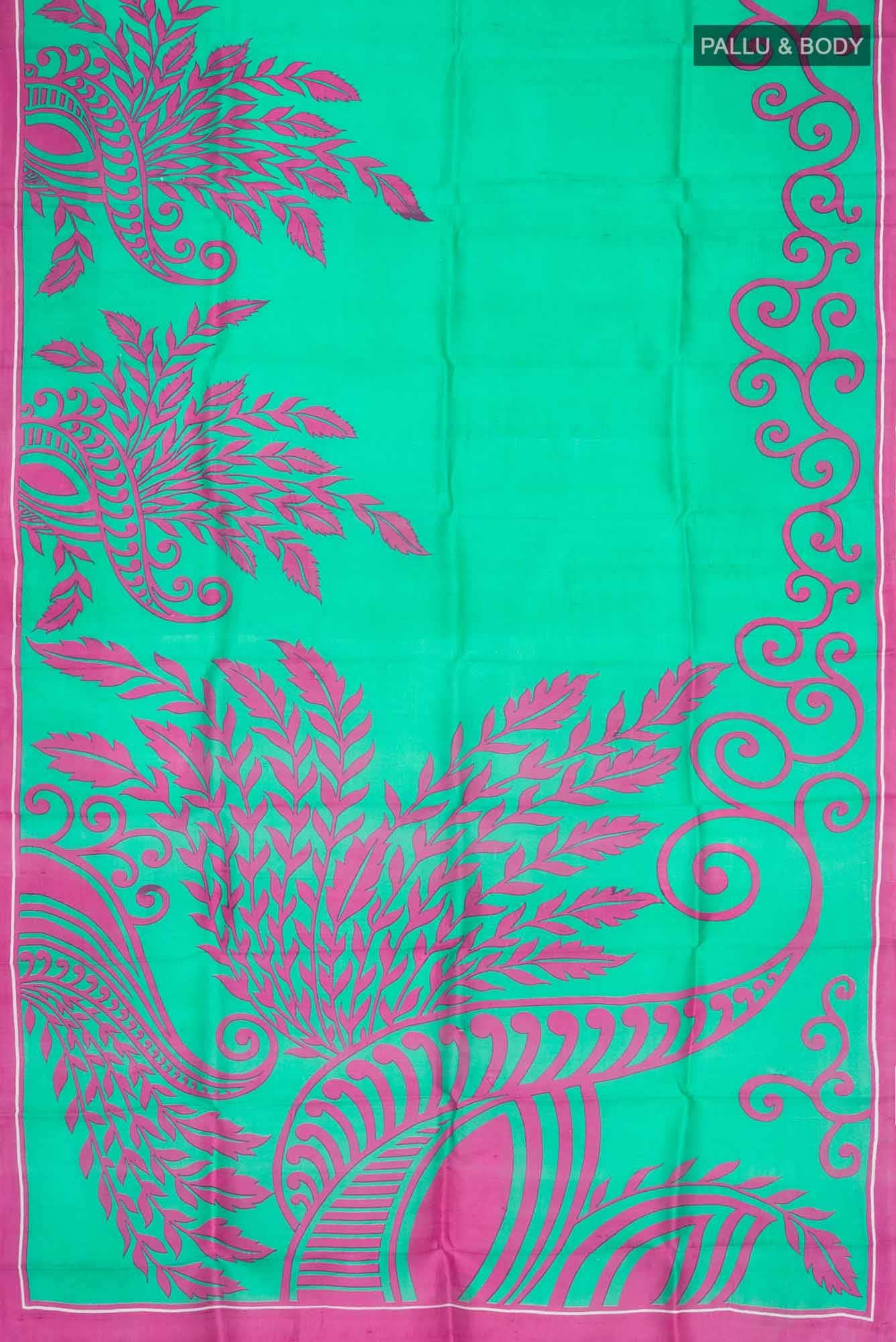 Green Tussar Silk Saree
