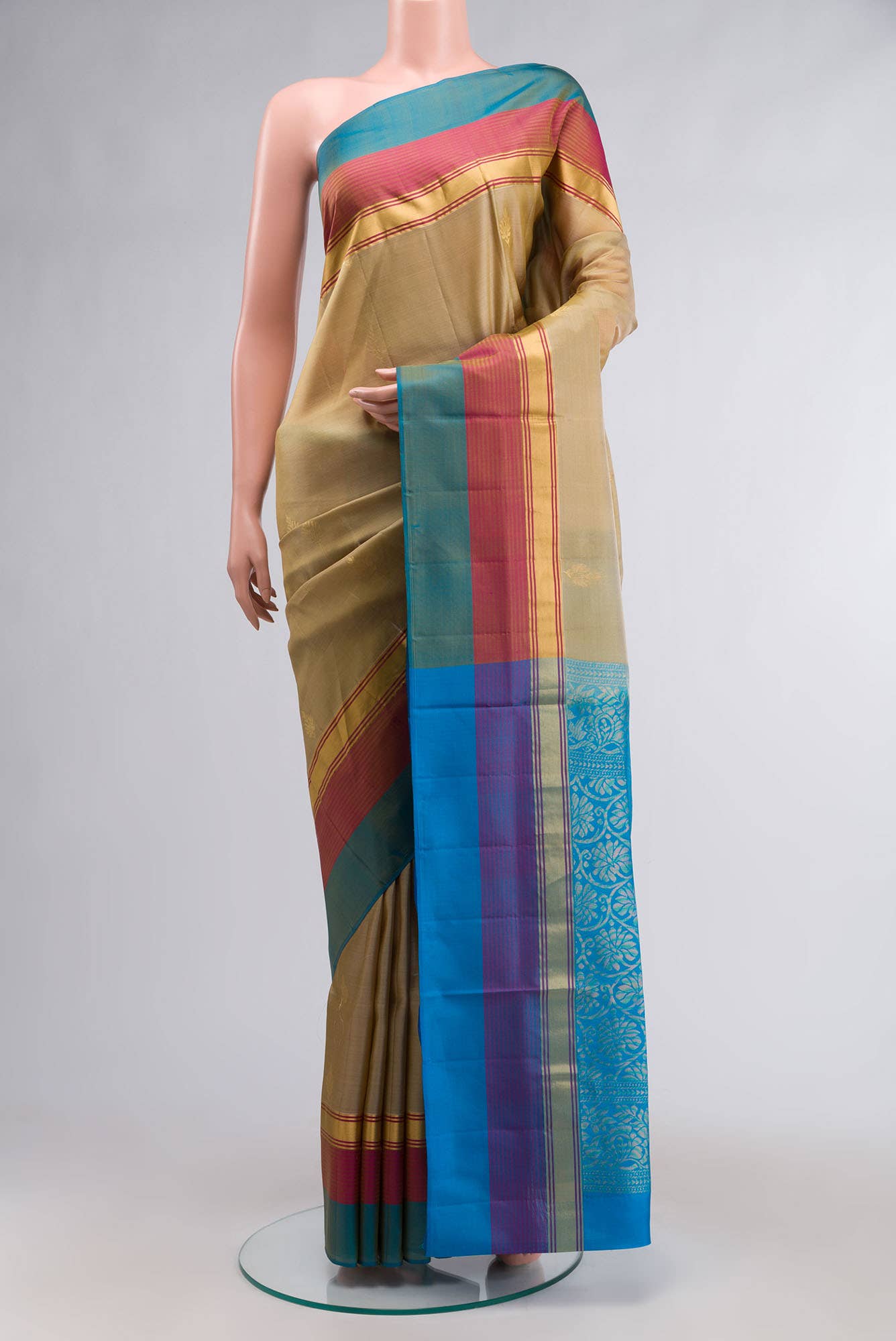 Beige Soft Silk Saree