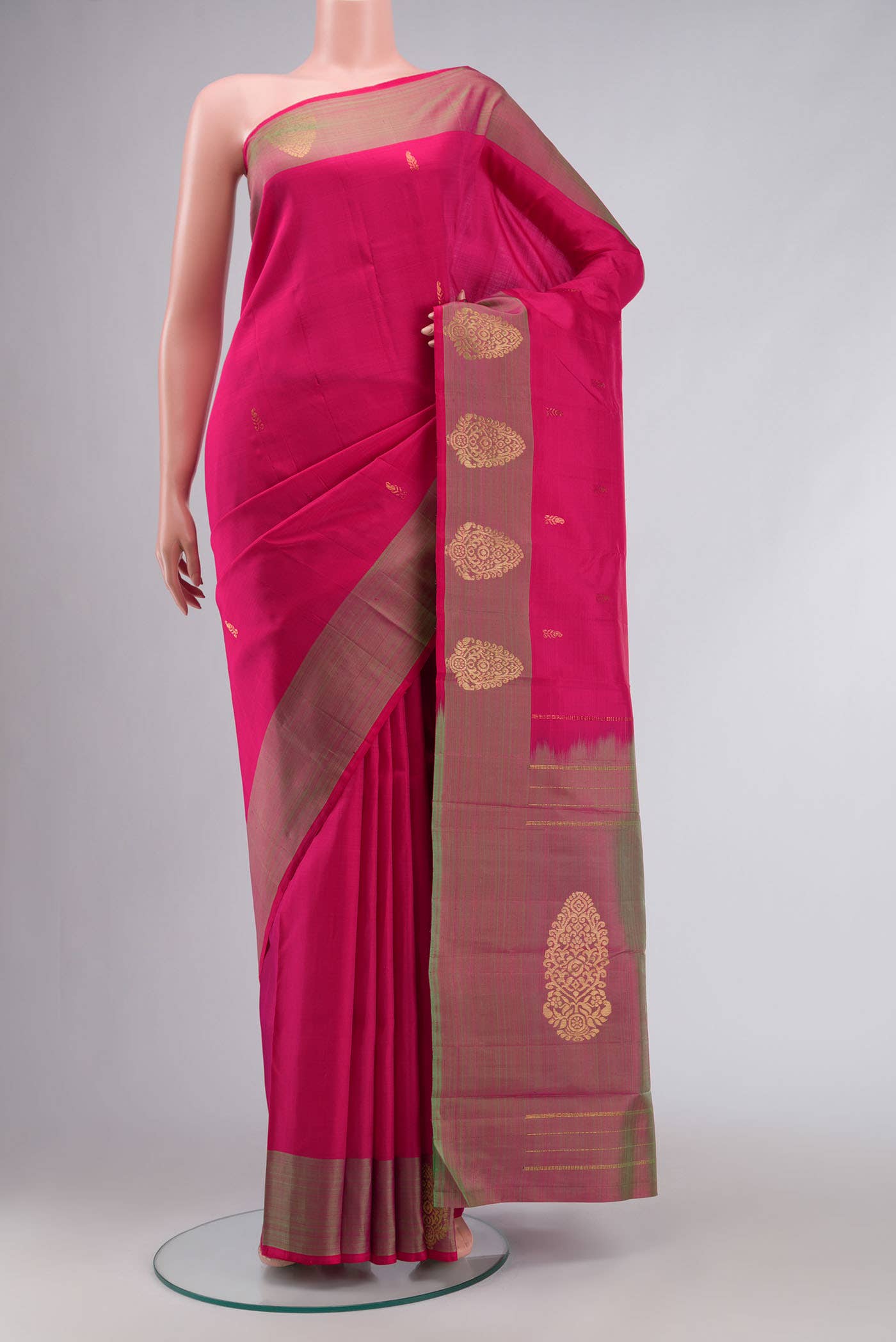 Pink Kanchipuram Silk Saree