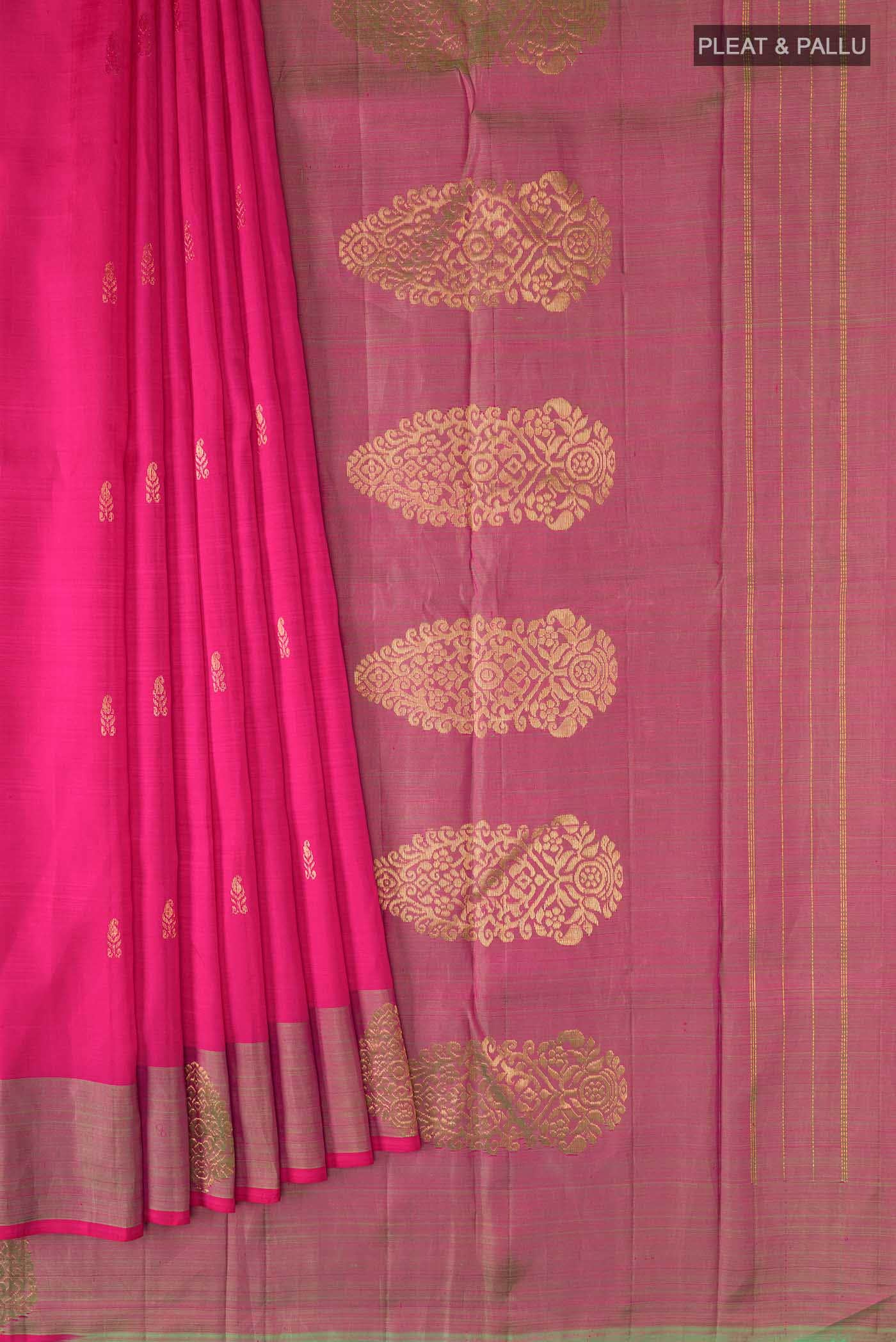 Pink Kanchipuram Silk Saree