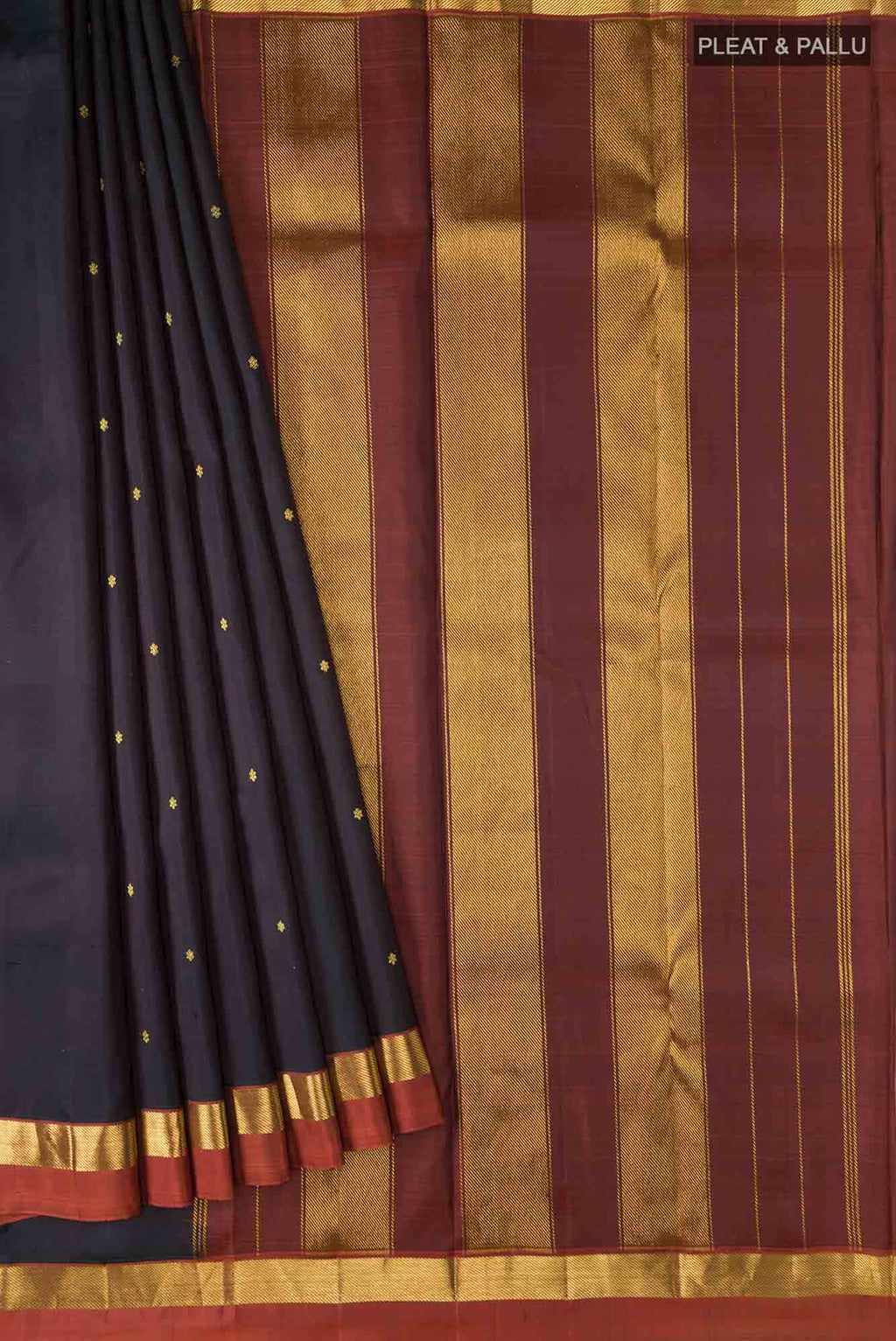 Black Kanchipuram Silk Saree