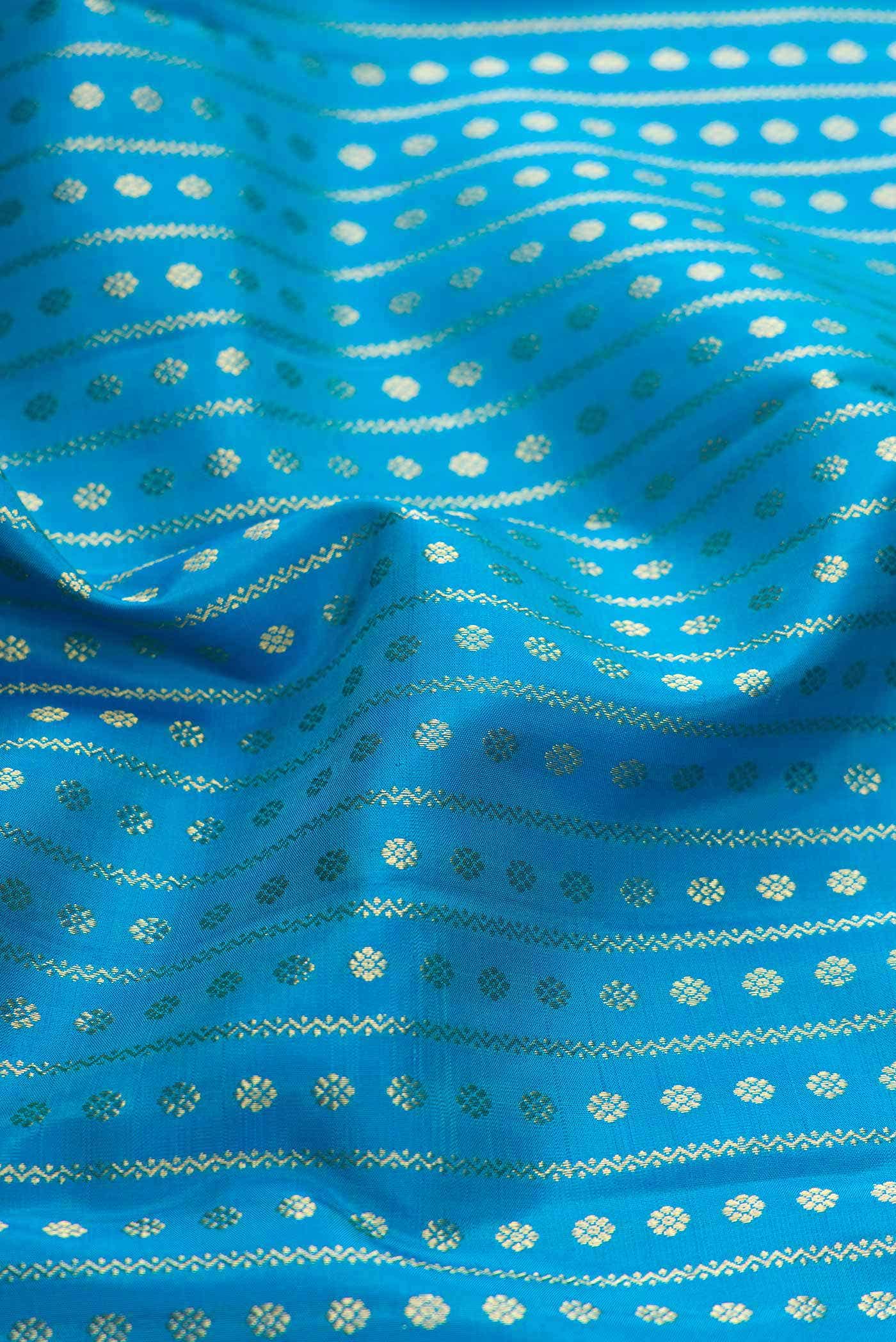Sky Blue Kanchipuram Silk Saree