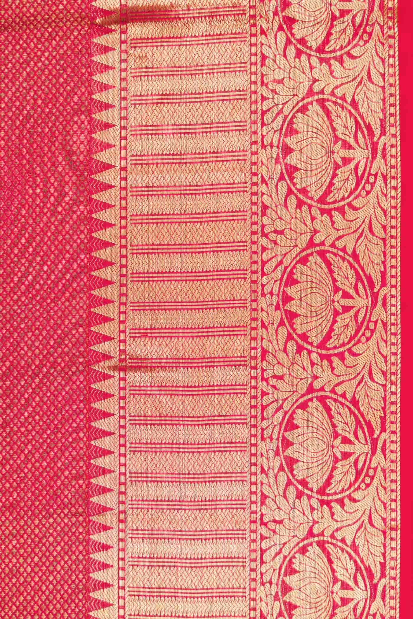 Red Dual Tone Kanchipuram Silk Saree